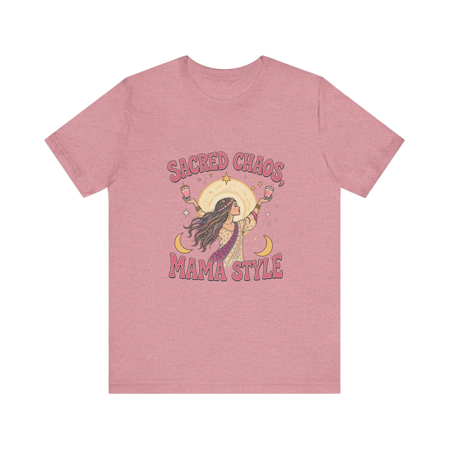 Sacred Chaos Mama Style Unisex Tee | Boho Shirt for Moms | Gift for Mothers Day, Birthday, or Self-Care Sunday