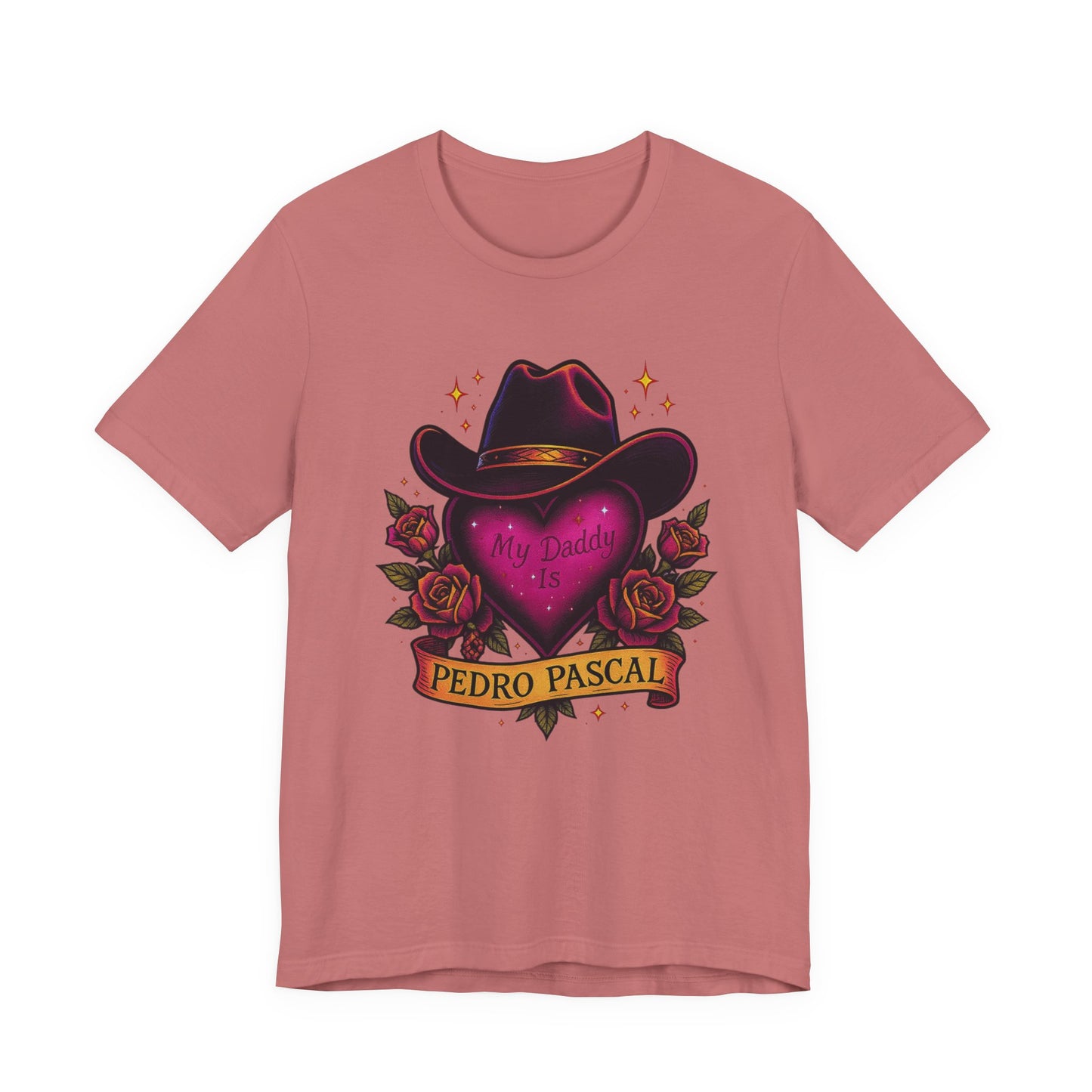 Pedro Pascal Cowboy Heart Tee, Unisex T-Shirt, Perfect Gift for Fans, Casual Wear, Valentine's Day Apparel