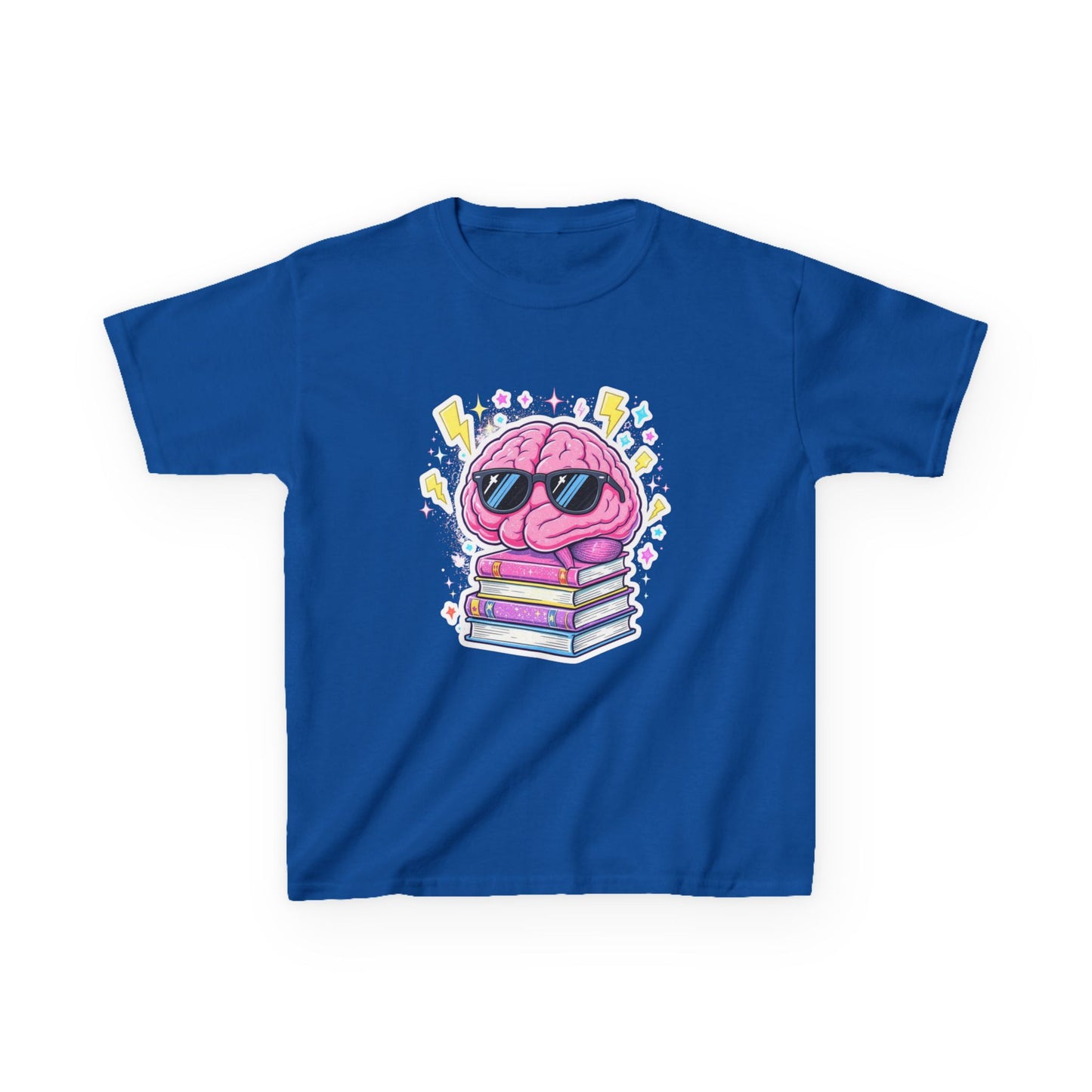 Cool Brainy Kids Tee - Fun Graphic T-Shirt for Students, Gift for Book Lovers, Classroom Wear, Science Theme, Back to School