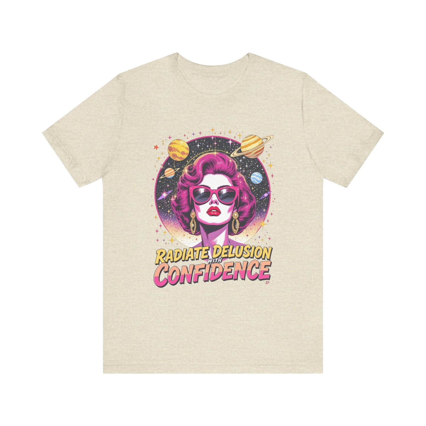Radiate Confidence Tee - Unisex Jersey Short Sleeve T-Shirt, Vintage Style, Gift for Her, Fashion Statement, Casual Wear, Confidence Quote