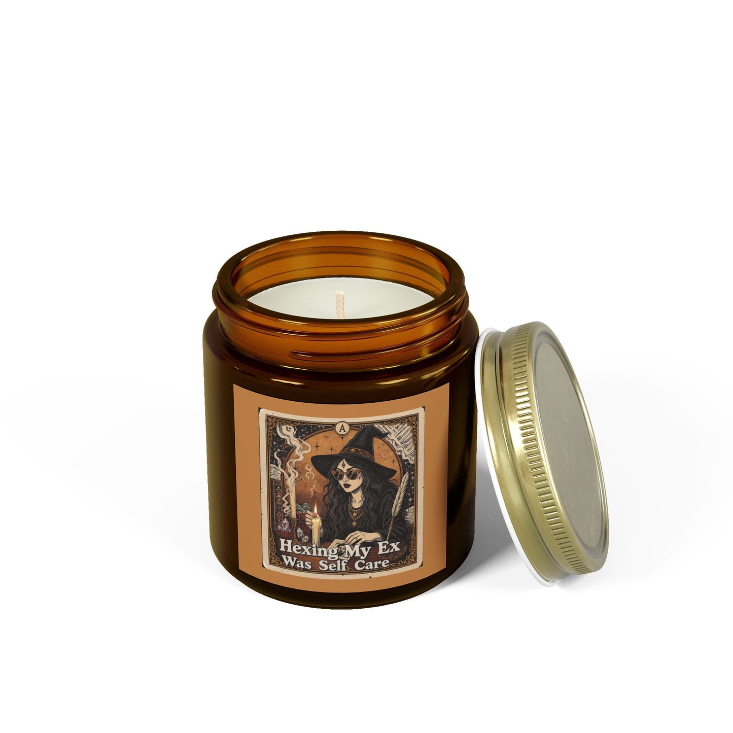 Hexing My Ex Scented Candle, Self Care Gift, Witchy Home Decor, Relaxing Aromatherapy, Cozy Gift for Friends, Halloween Decor