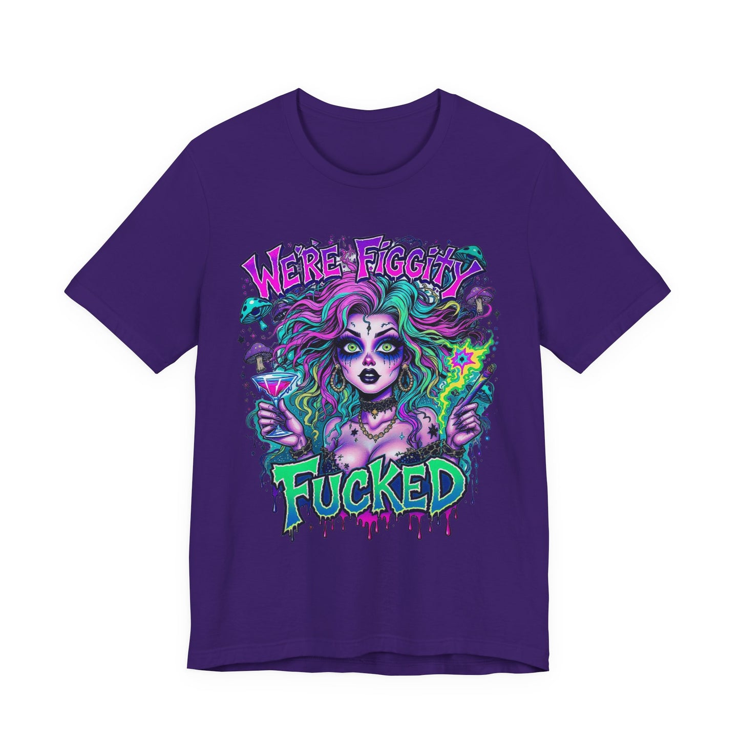 Embrace Your Quirk: Unisex Graphic Tee with 'We're F***ed' Design, Funny T-Shirt, Casual Wear, Gift for Friends, Festival Clothing