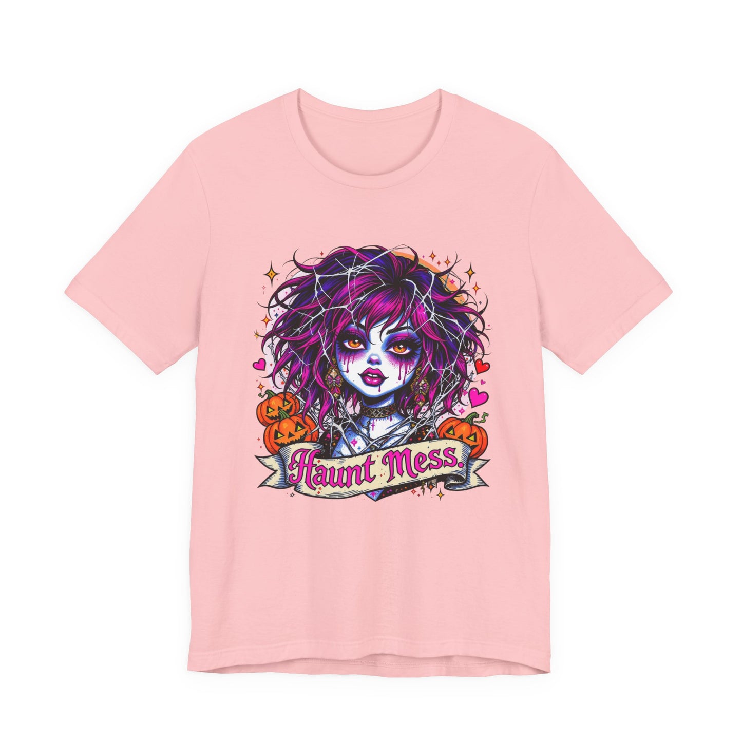 Haunt Mess Tee - Spooky Graphic T-Shirt for Halloween, Unisex Shirt, Cute Horror Apparel, Perfect Gifts for Spooky Season, Fun Casual Wear