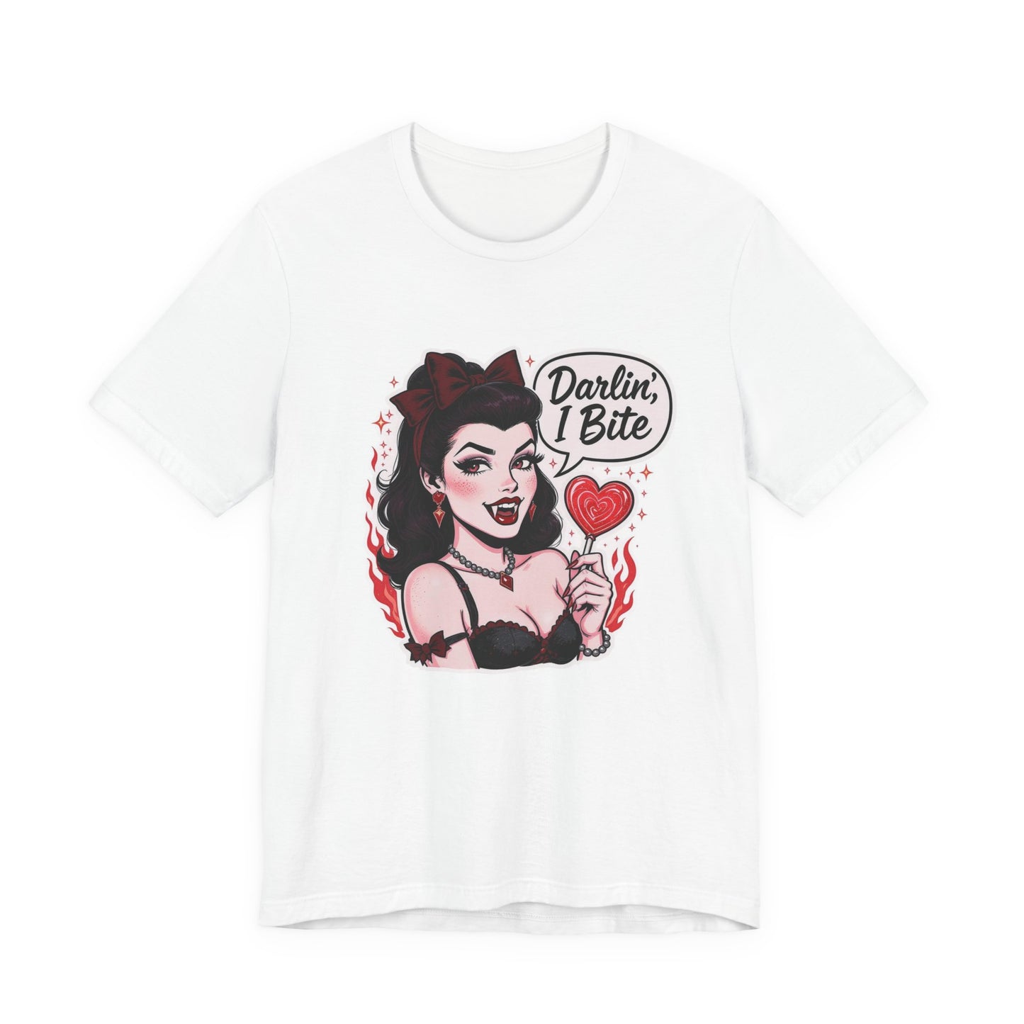 Vintage Pin-Up Graphic Tee, Fun Cartoon Shirt, Gift for Her, Casual Summer Wear, Halloween Costume, Cute Statement Tee