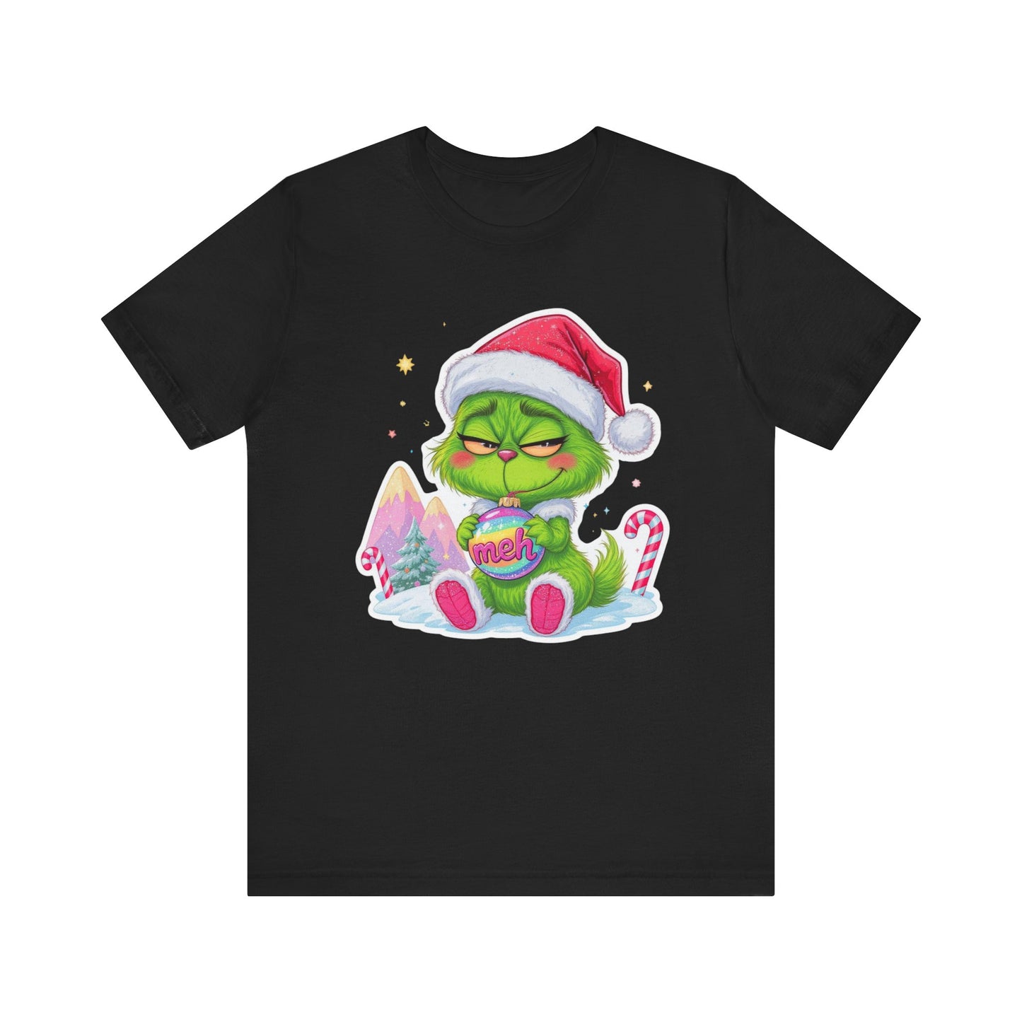 Christmas Grinch Tee, Festive T-Shirt, Holiday Gift, Unisex Short Sleeve Shirt, Cute Winter Wear, Family Celebrations