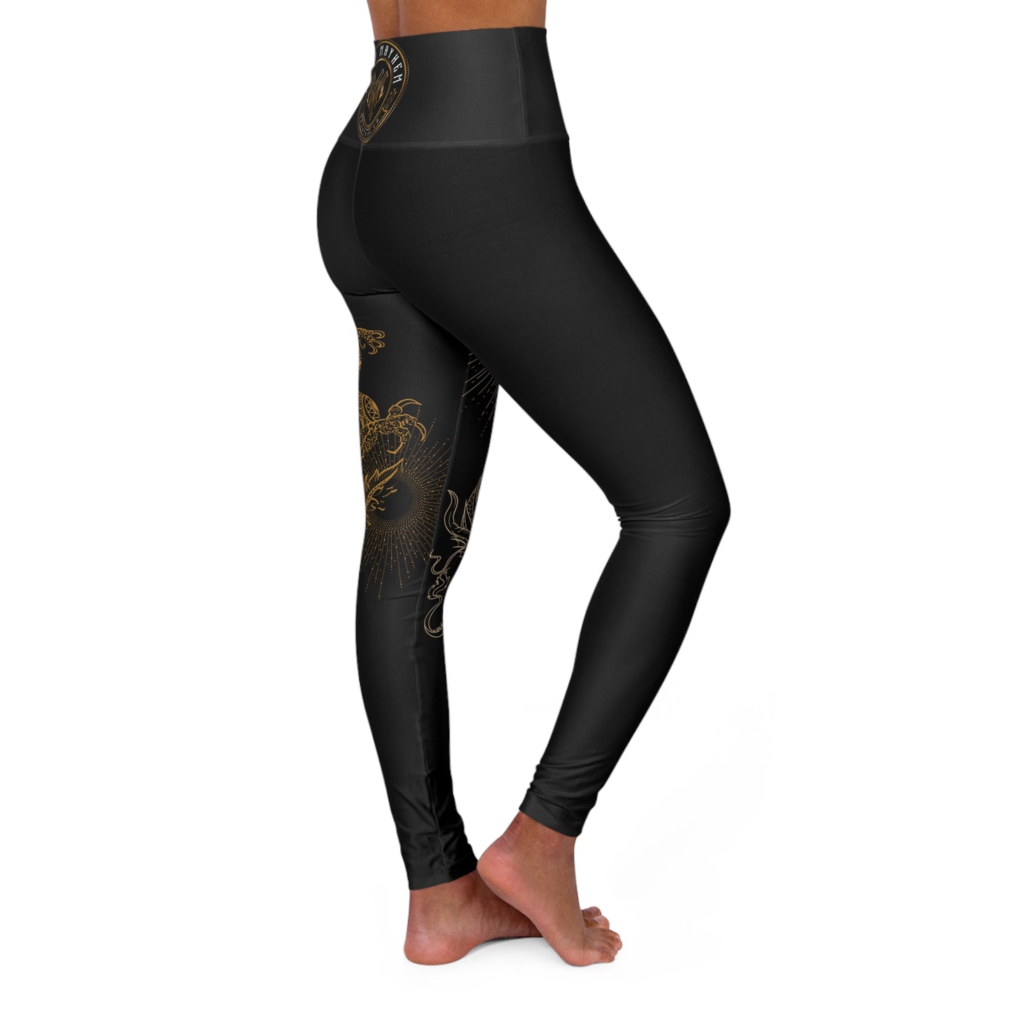 Dragon Mami High Waisted Yoga Leggings (AOP)