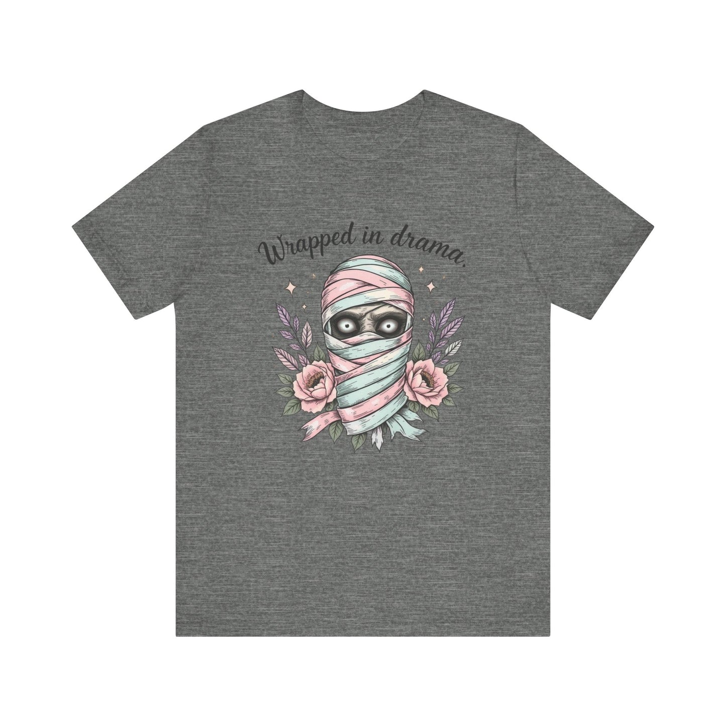 Mummy Tee for Drama Lovers, Graphic T-Shirt for Halloween, Cute Gift for Friends, Cozy Casual Wear, Fun Statement Top