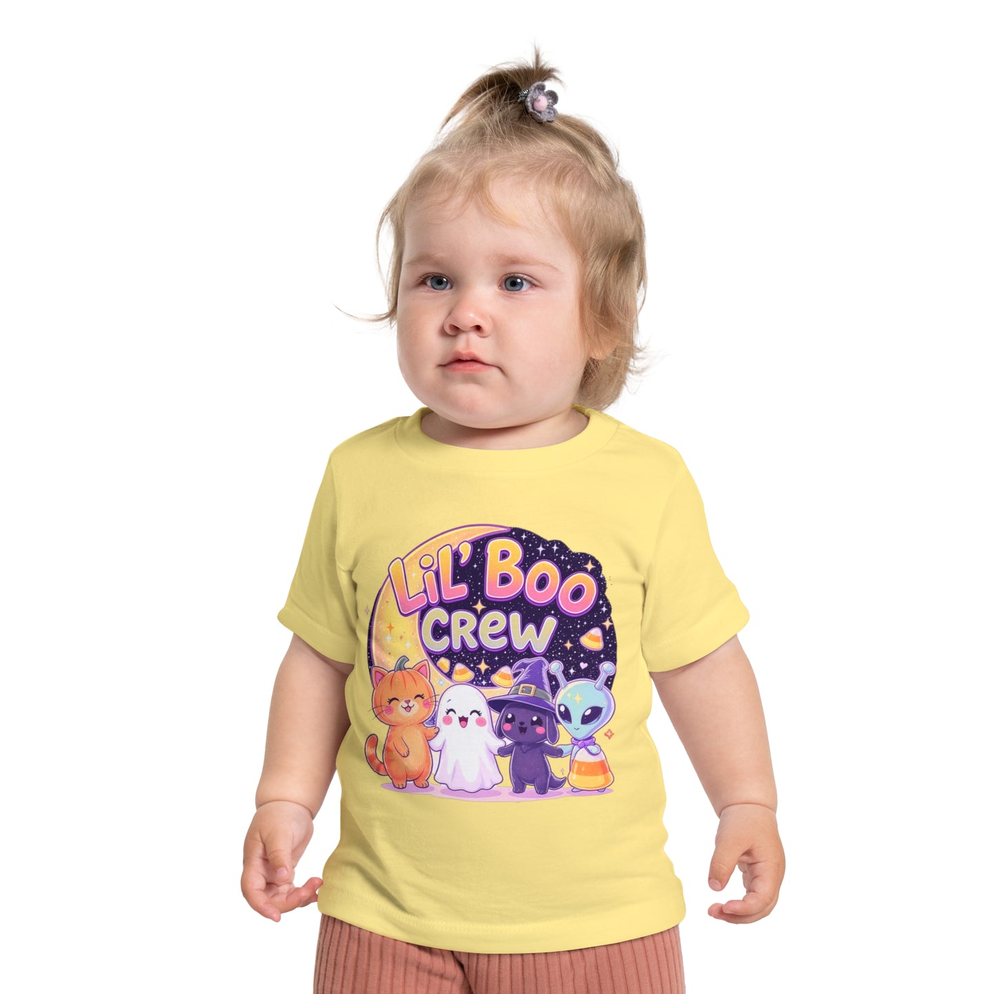 Lil Boo Crew Baby T-Shirt, Cute Halloween Kids Tee, Adorable Cat Ghost Alien Shirt, Toddler Fall Fashion, Spooky Baby Outfit