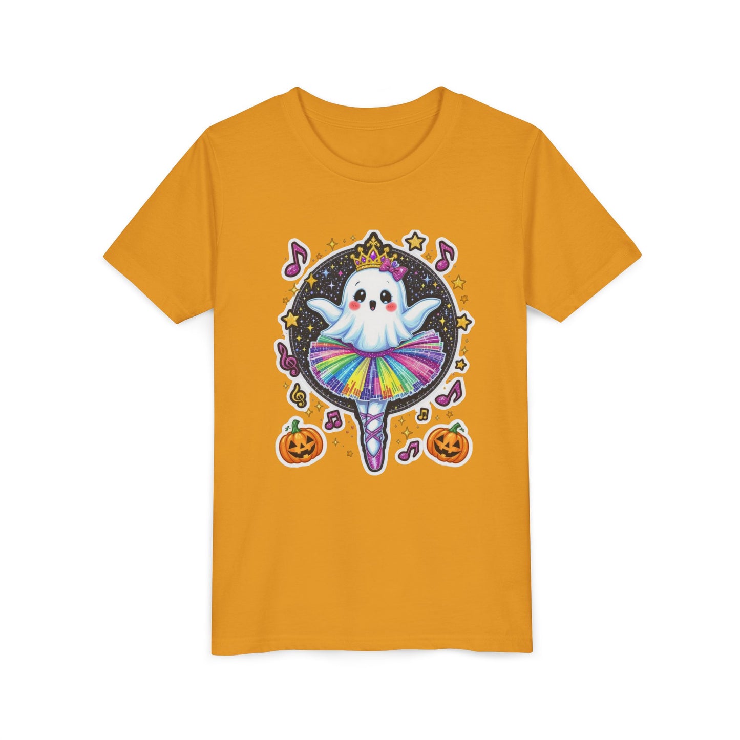 Ghost Ballerina Youth Tee, Cute Halloween Kids Shirt, Spooky Dancing Girl T-Shirt, Scary Toddler Top, Children's Clothing, Haunted Ballet
