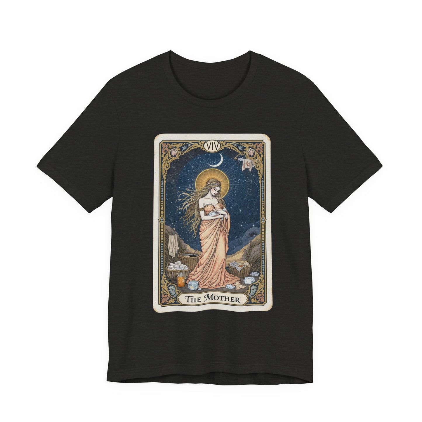 Motherly Love Tee, Comfortable Unisex T-Shirt, Tarot Card Design, Gift for Moms, Birthday Present, Bohemian Style, Casual Wear