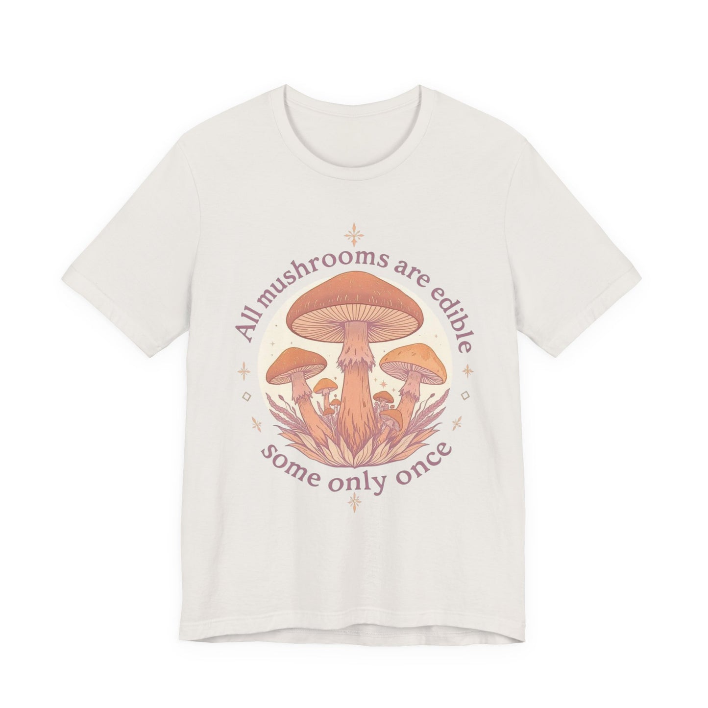 Mushroom Themed Unisex Tee - Edible Mushrooms Design, Casual Wear, Nature Lover Gift, Festival Outfit, Eco-Friendly Fashion