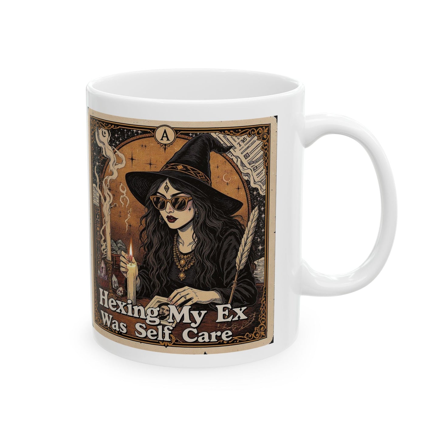 Hexing My Ex Ceramic Mug, Witchy Coffee Cup, Self Care Gift, Halloween Decor, Gift for Her, Unique Witch Mug, Magic Mug