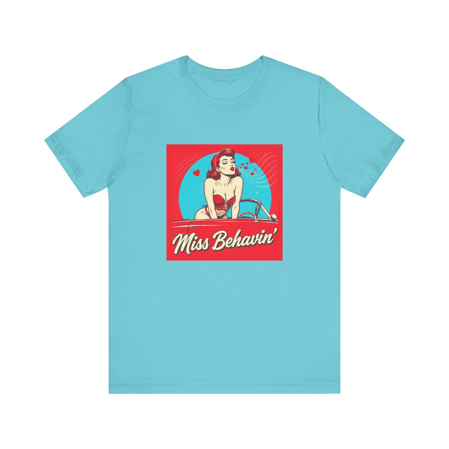 Retro Miss Behavin' Unisex Tee, Vintage Style T-Shirt, Cool Graphic Tee, Fun Gift for Her, Casual Wear
