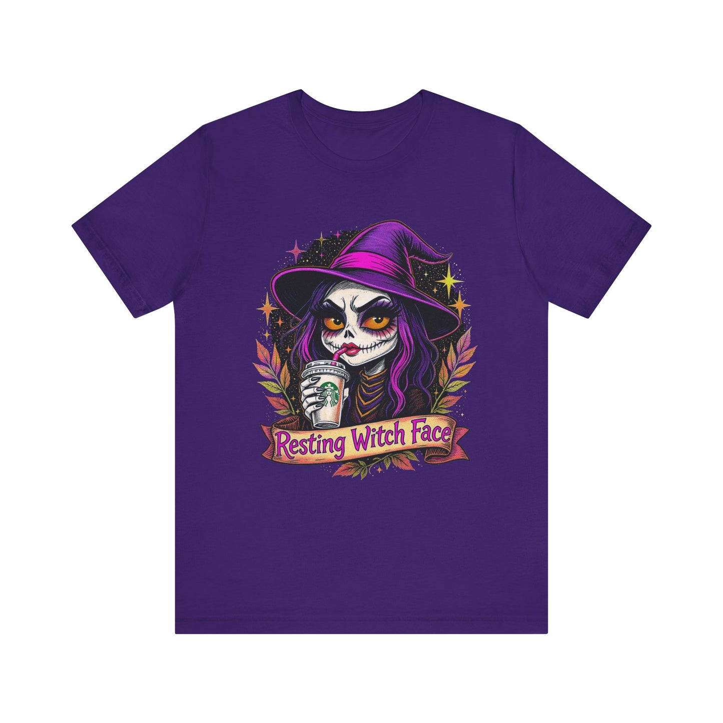 Resting Witch Face Unisex Jersey Tee | Cute Halloween Shirt, Spooky Graphic Tee, Witchy Apparel, Gift for Her, Fall Fashion