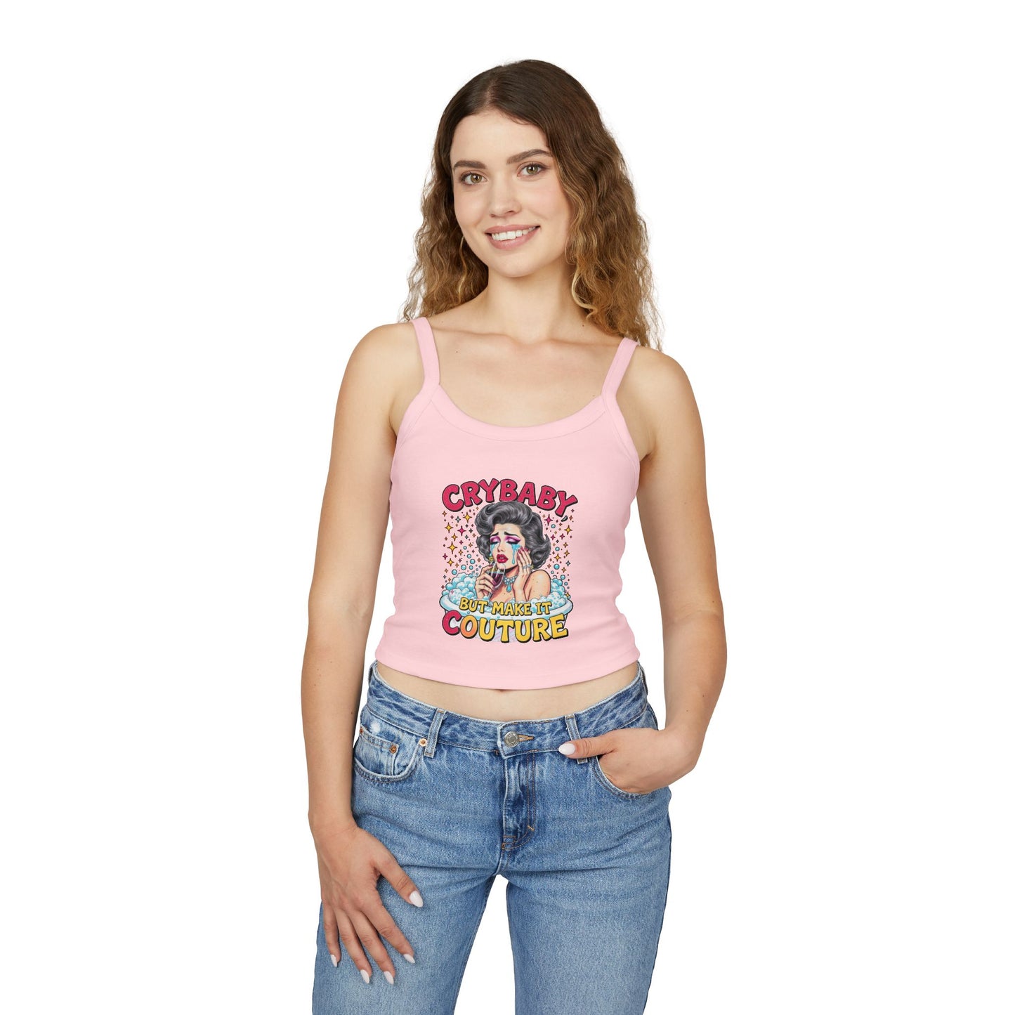 Couture Crybaby Tank Top, Women's Sleeveless Tee, Edgy Grunge Cami, Trendy Fashion Shirt, Cool Streetwear Vest