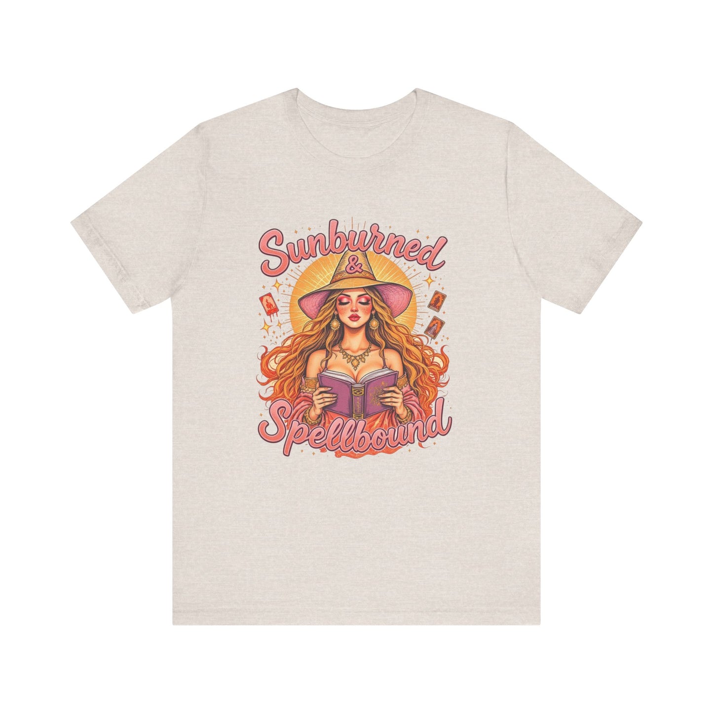 Sunburned Spellbound Tee, Summer Vibes T-Shirt, Beach Lover Gift, Casual Wear, Feminine Graphic Tee, Fun Gift Idea
