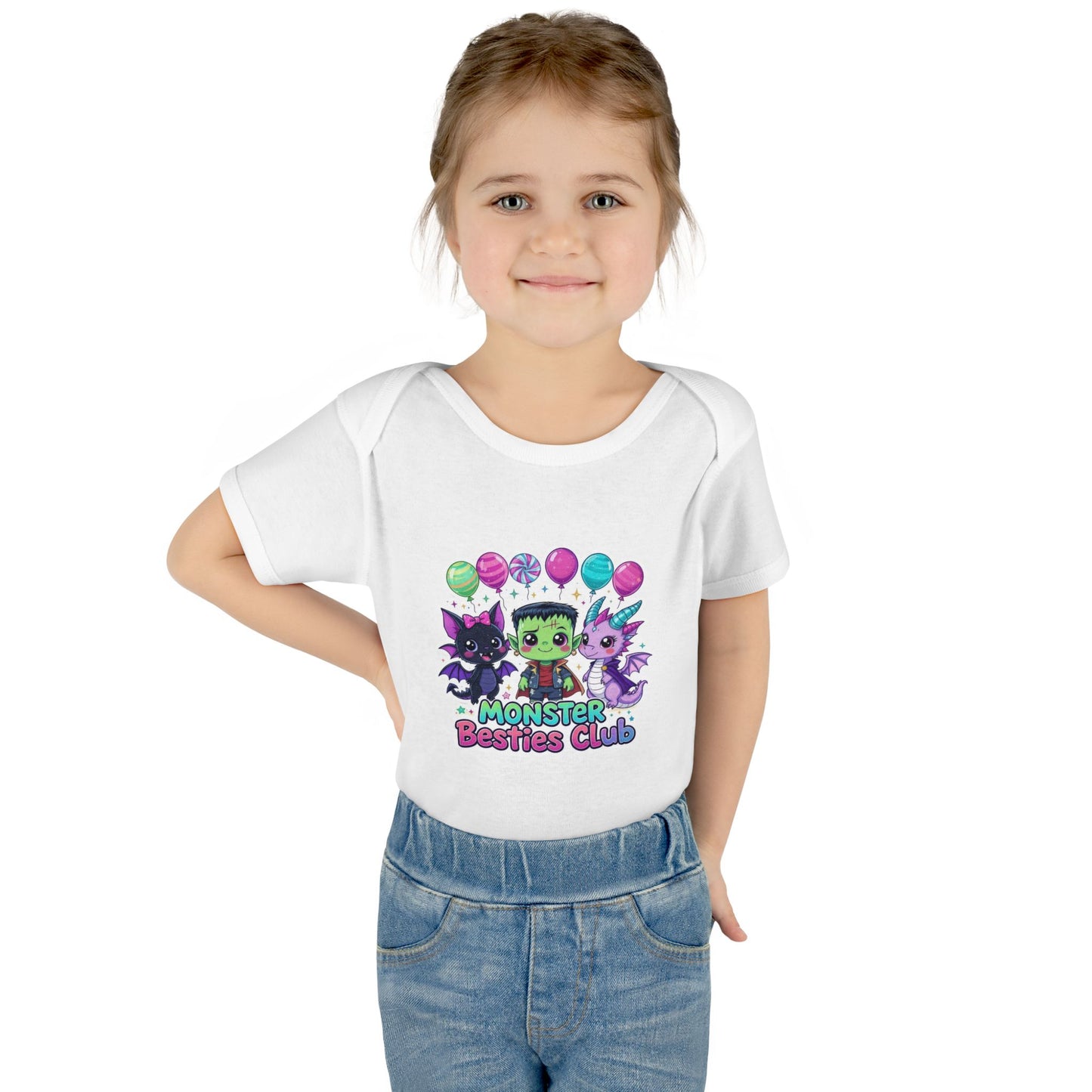 Adorable Monster Themed Baby Bodysuit