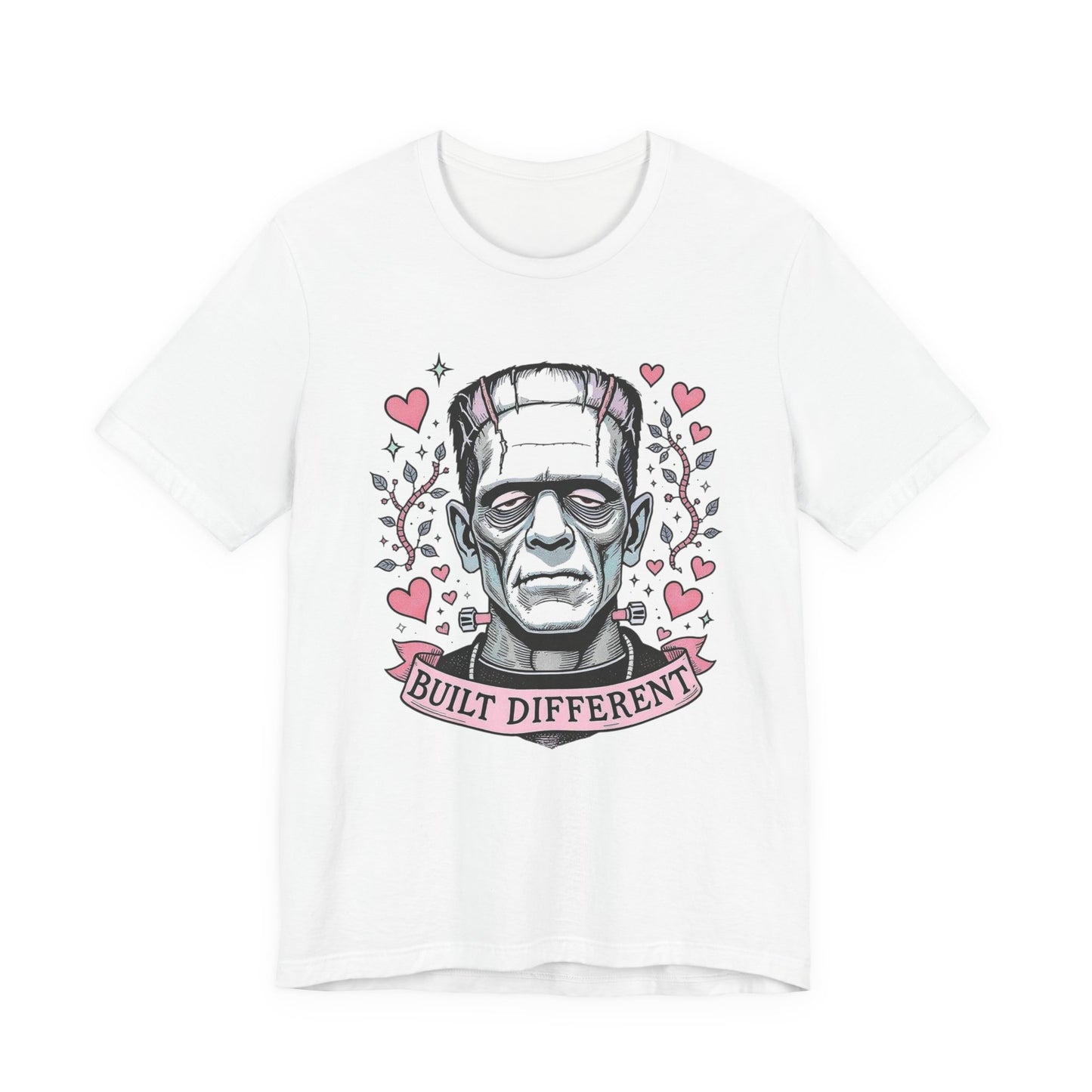 Unisex Monster Graphic Tee - Built Different, Halloween Shirt, Unique Gift, Casual Wear, Statement T-Shirt, Vintage Style