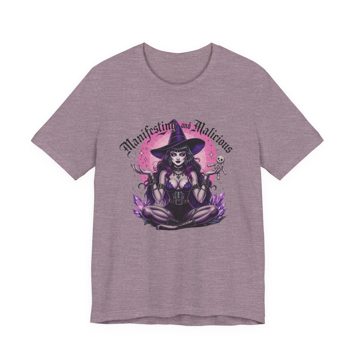 Witchy Manifesting Tee, Unisex Short Sleeve Shirt, Magician Graphic T-Shirt, Boho Style Top, Halloween Gift, Spiritual Empowerment Apparel