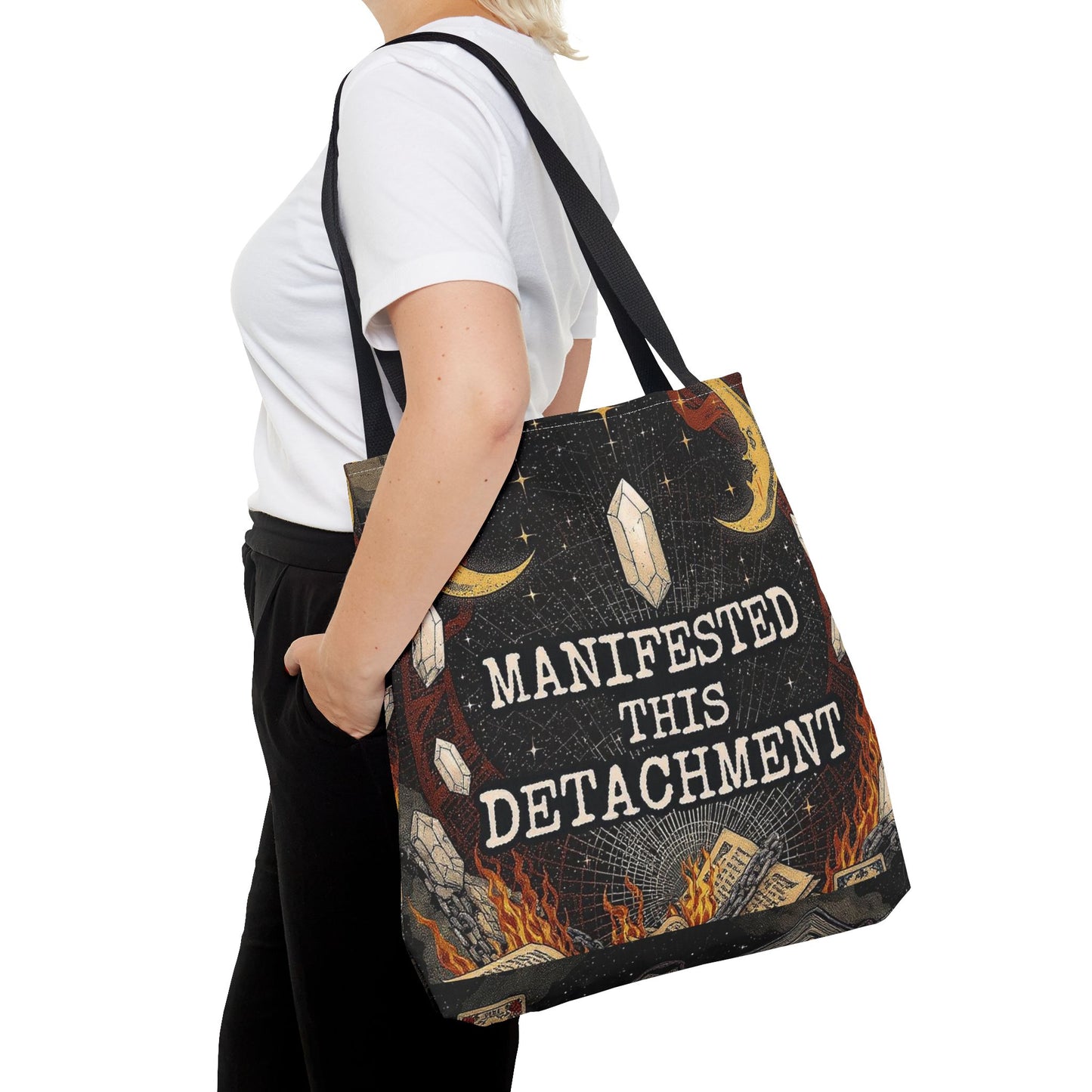 Mystical Manifestation Tote Bag, Boho Tote, Witchy Tote, Spiritual Bag, Gift for Him/Her, Everyday Carryall