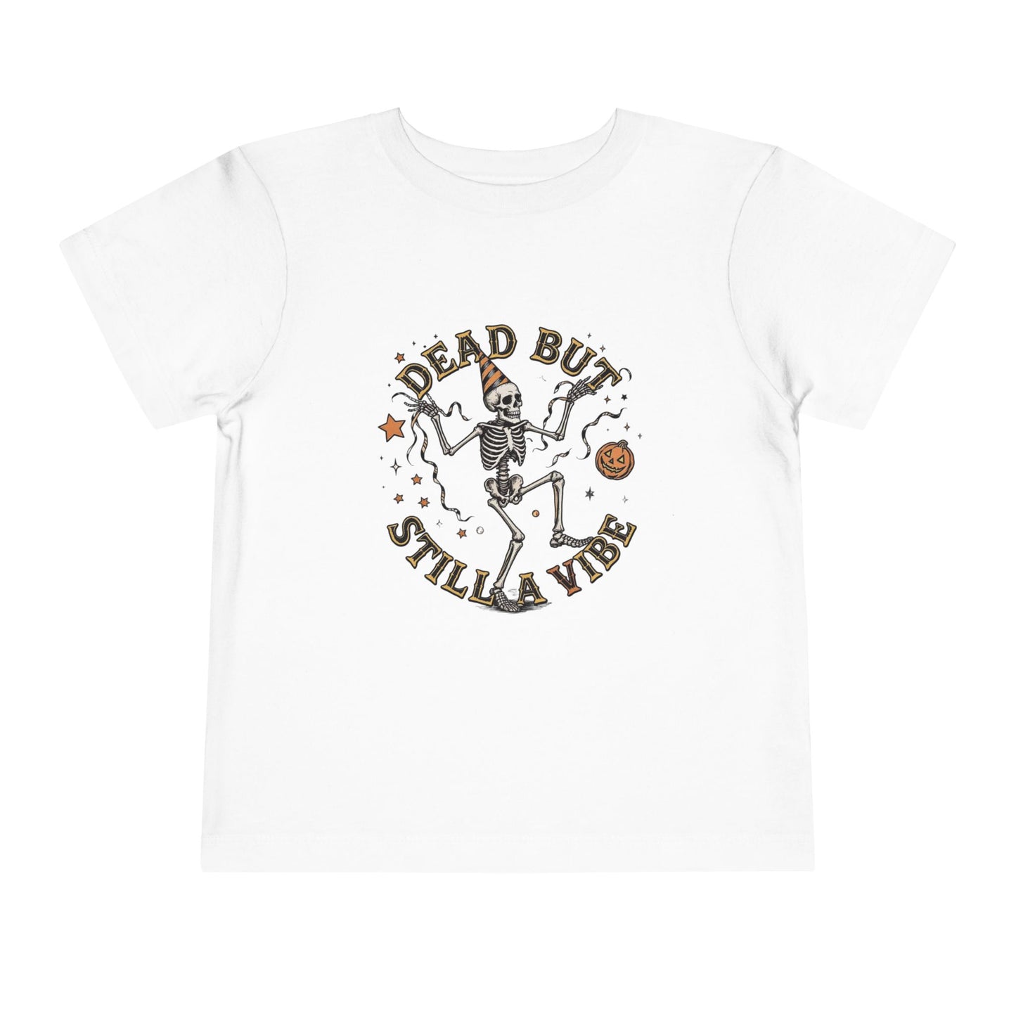 Dead But Still a Vibe Toddler Tee, Cute Halloween Shirt, Kids Graphic Tee, Toddler Halloween Apparel, Spooky Kids Clothing