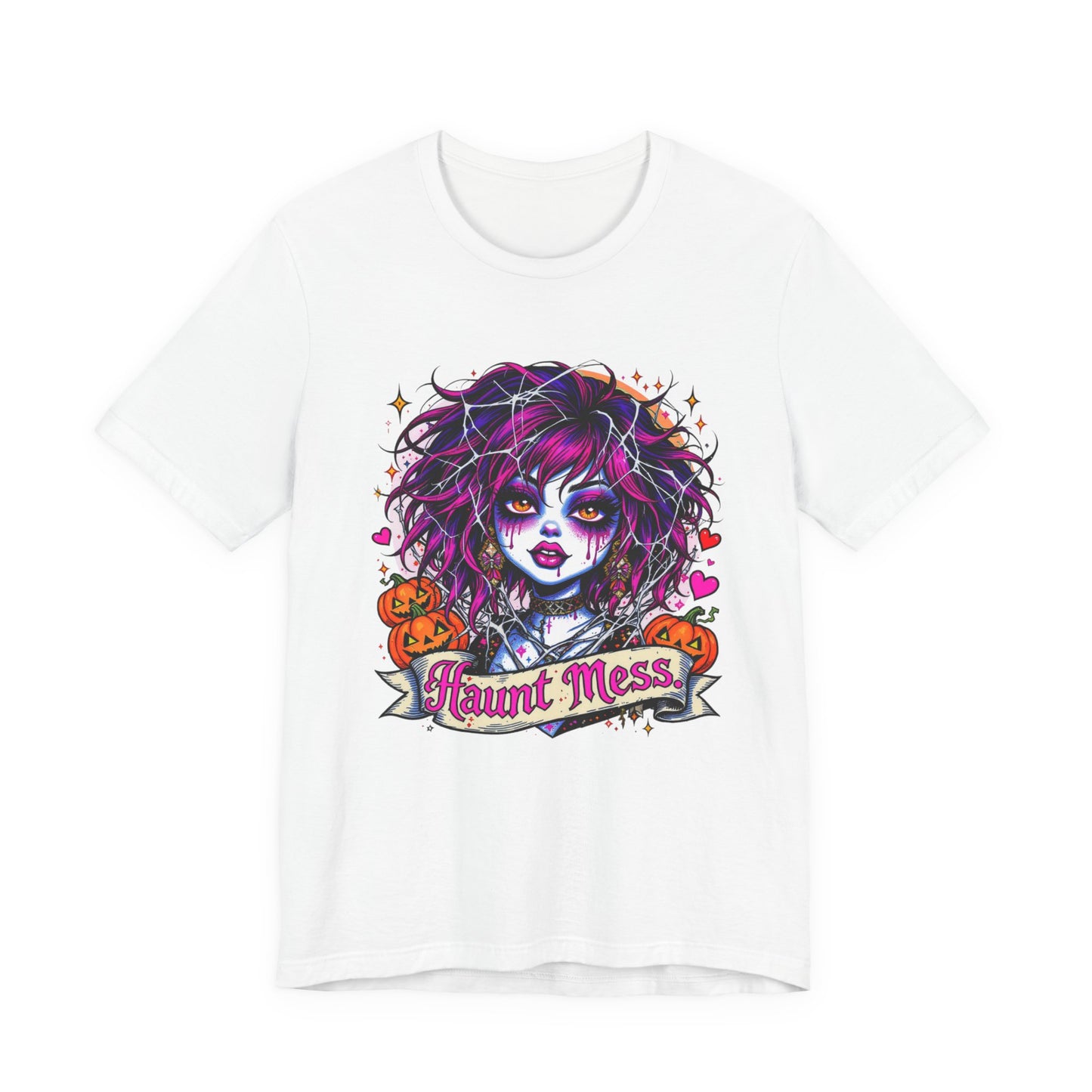 Haunt Mess Tee - Spooky Graphic T-Shirt for Halloween, Unisex Shirt, Cute Horror Apparel, Perfect Gifts for Spooky Season, Fun Casual Wear