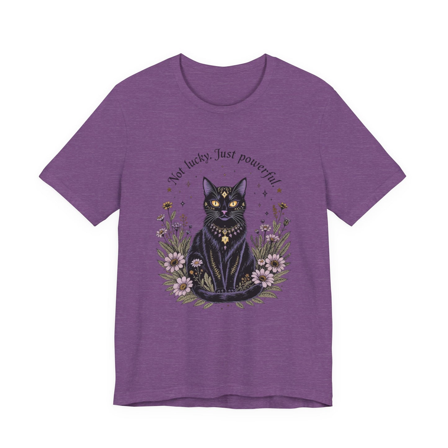 Mystical Cat Power T-Shirt | Witchy Graphic Tee | Unisex Shirt | Gift for Cat Lovers | Halloween Apparel | Everyday Wear
