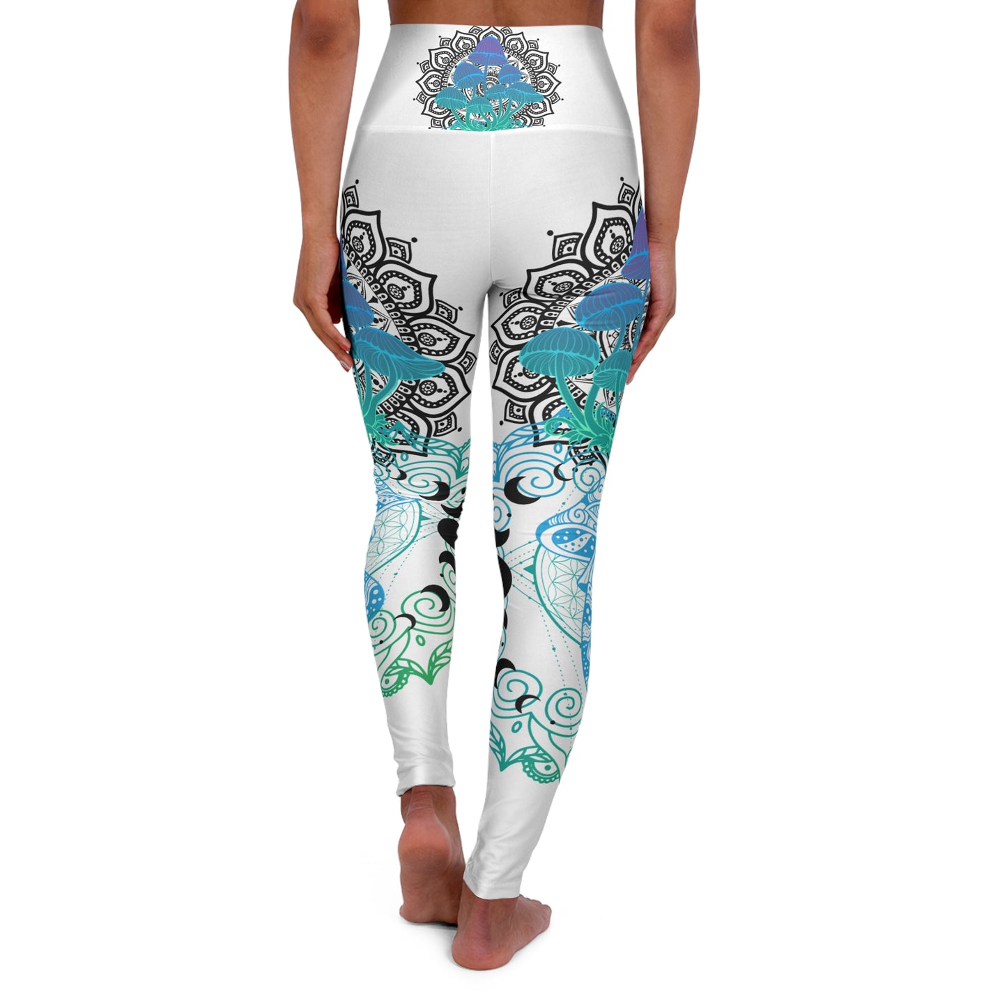 Mushroom High Waisted Yoga Leggings (AOP)