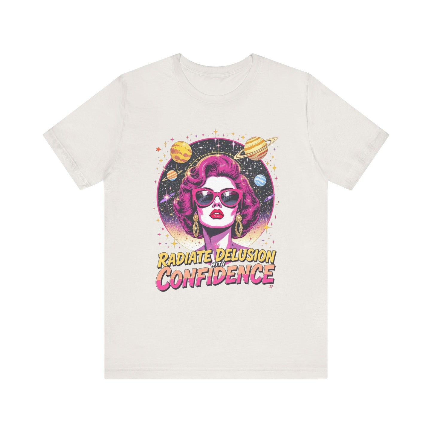 Radiate Confidence Tee - Unisex Jersey Short Sleeve T-Shirt, Vintage Style, Gift for Her, Fashion Statement, Casual Wear, Confidence Quote