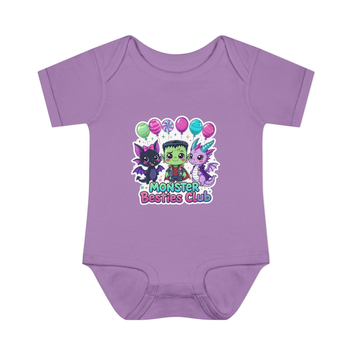Adorable Monster Themed Baby Bodysuit