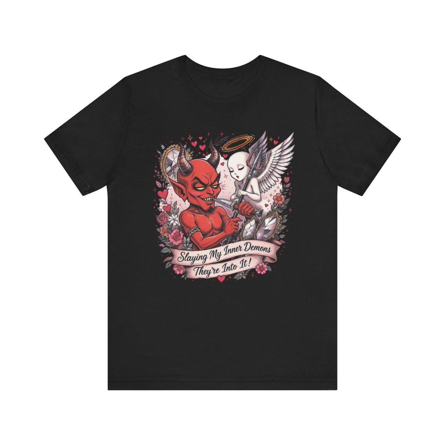 Devilish Delight Graphic Tee, Unisex T-shirt, Casual Wear, Unique Gift, Trendy Fashion Statement, Everyday Use, Occasional Wear