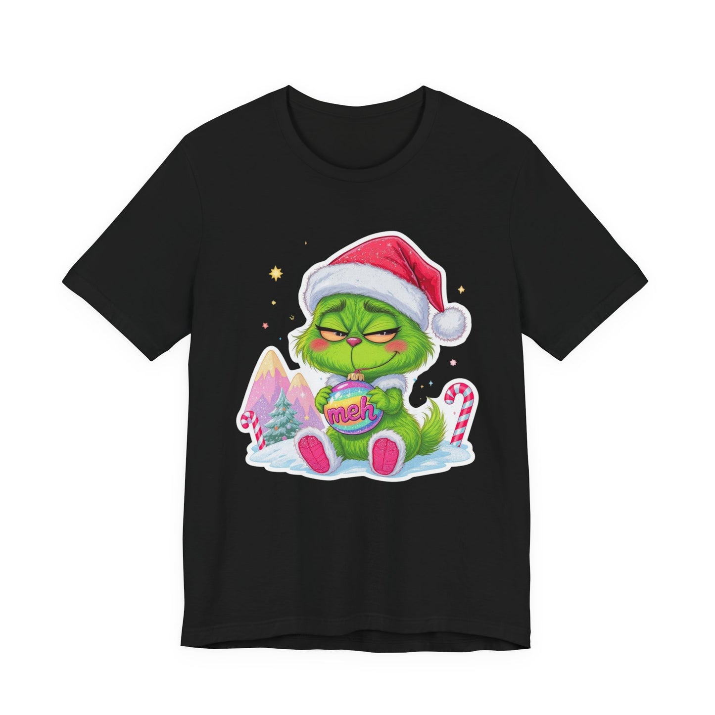 Christmas Grinch Tee, Festive T-Shirt, Holiday Gift, Unisex Short Sleeve Shirt, Cute Winter Wear, Family Celebrations