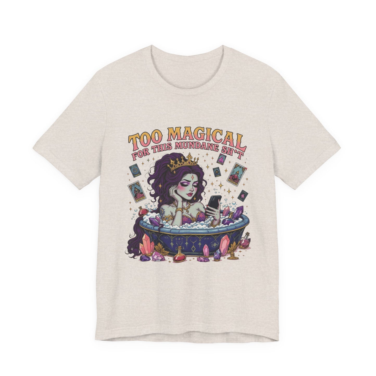 Too Magical Unisex Tee - Playful Graphic Shirt, Perfect for Parties, Witches, Halloween, Gift for Her, Casual Wear, Jade Style