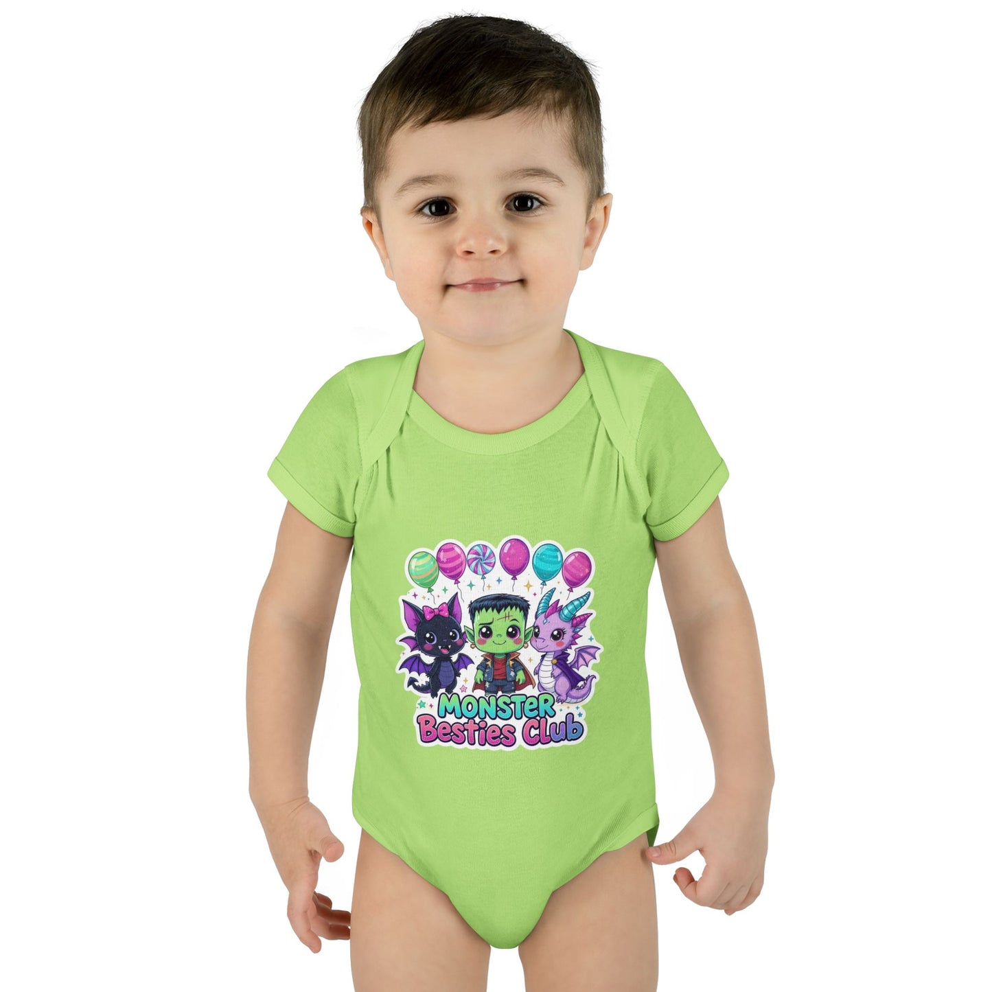 Adorable Monster Themed Baby Bodysuit