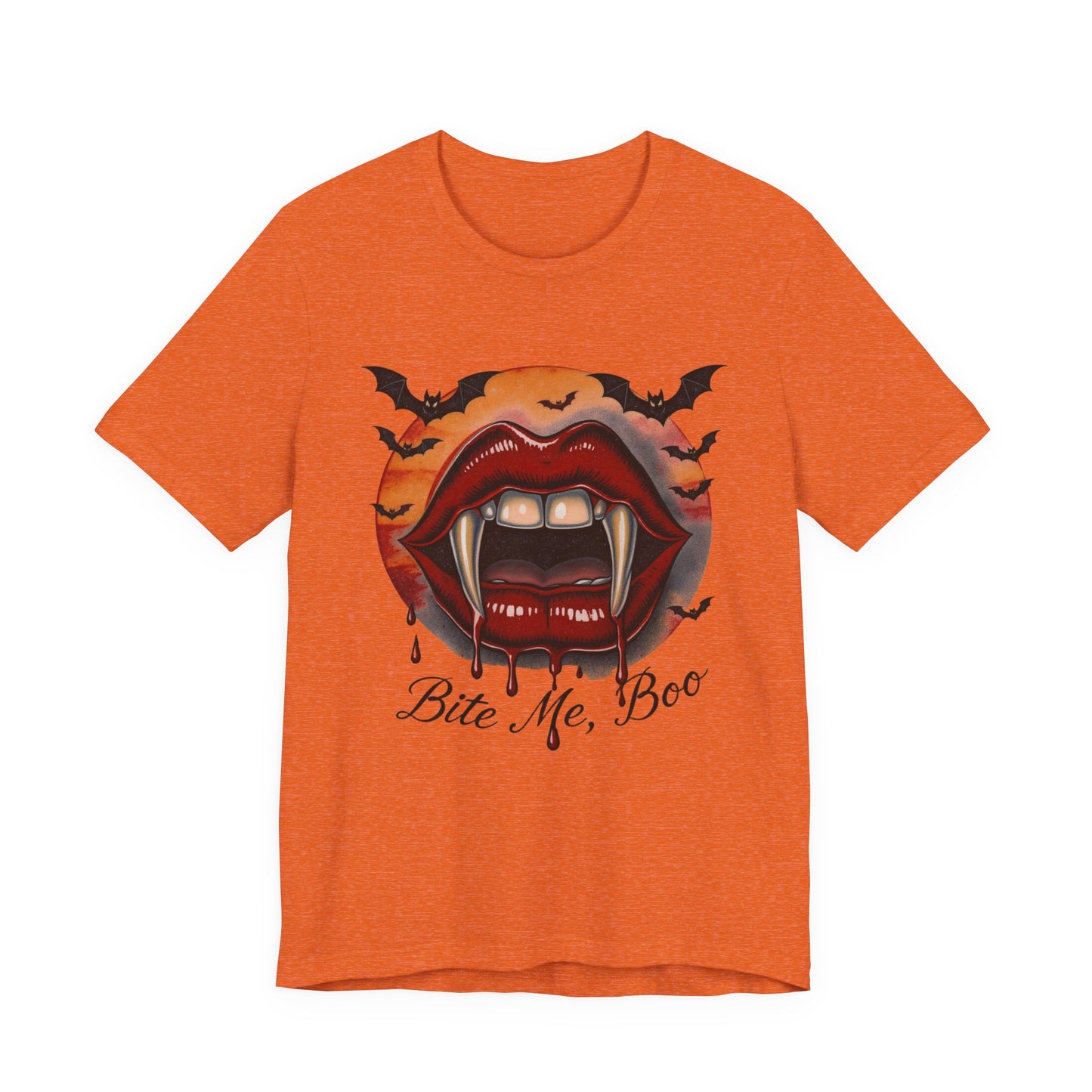 Halloween Graphic Tee, Bite Me Boo T-Shirt, Spooky Shirt, Unisex Casual Wear, Cute Halloween Top, Fall Festival Apparel