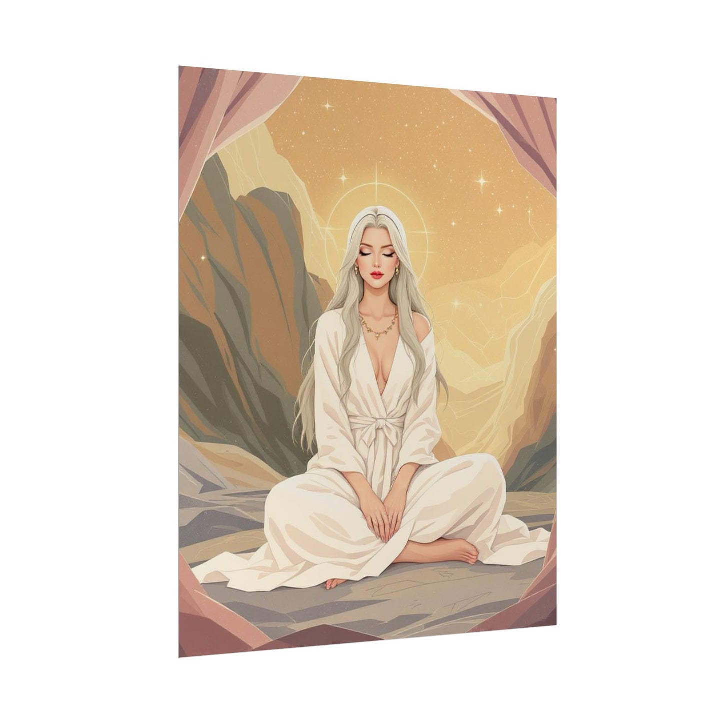 Spiritual Art Print, Meditation Poster, Wall Decor, Boho Home Decor, Zen Art, Gift for Her