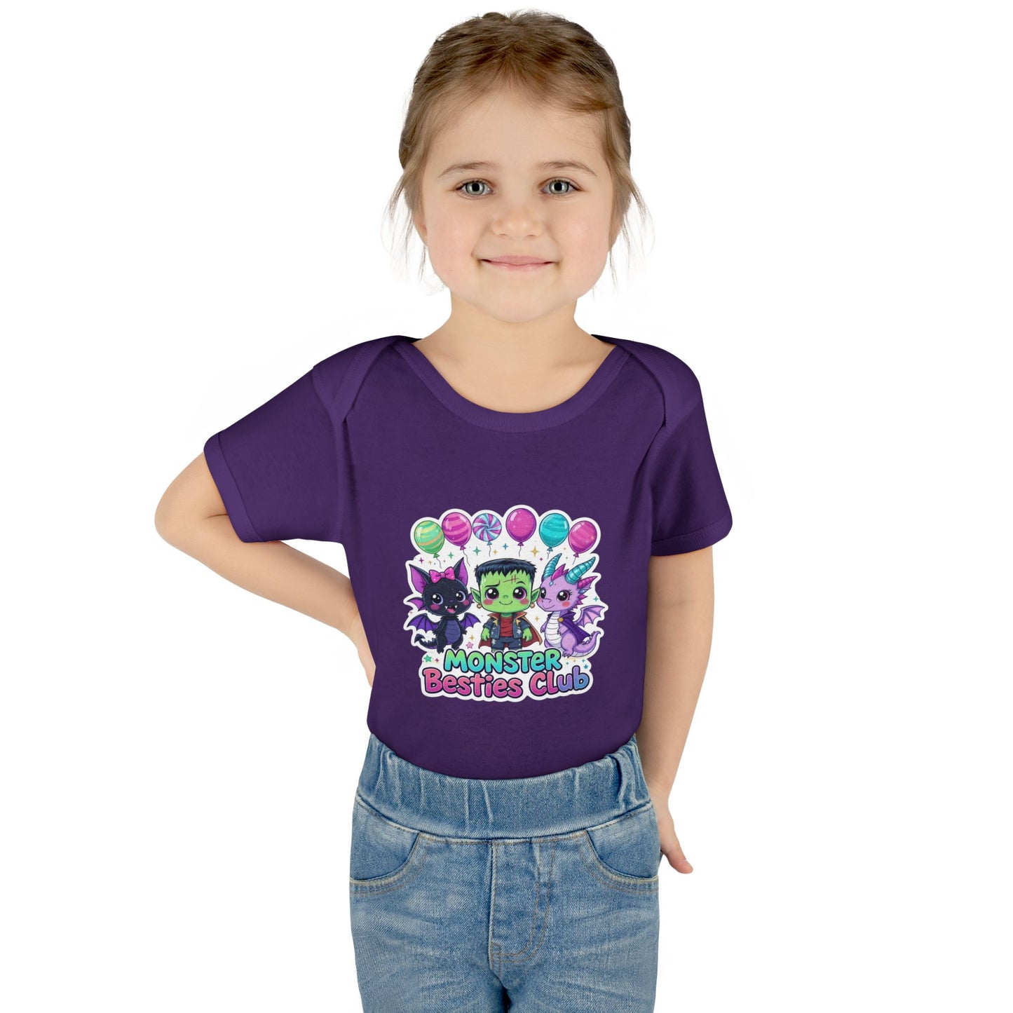 Adorable Monster Themed Baby Bodysuit