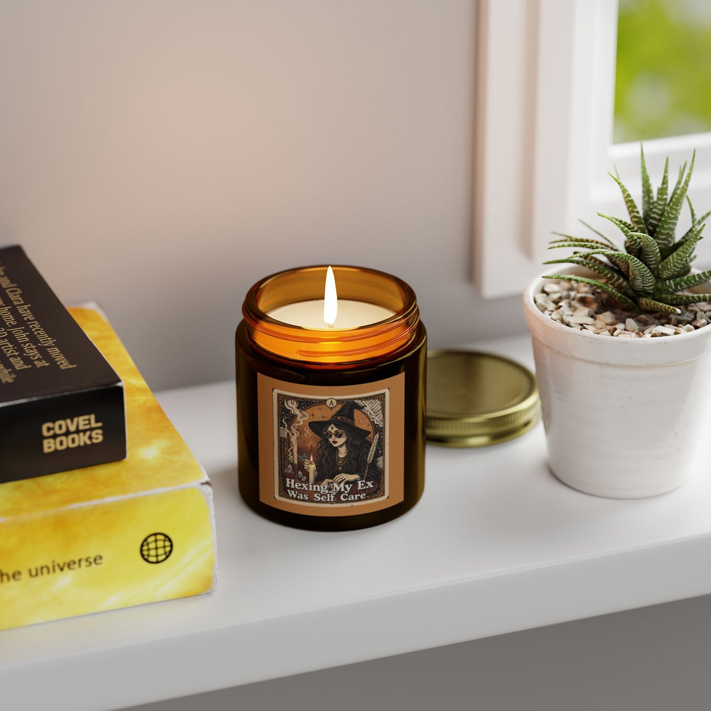 Hexing My Ex Scented Candle, Self Care Gift, Witchy Home Decor, Relaxing Aromatherapy, Cozy Gift for Friends, Halloween Decor