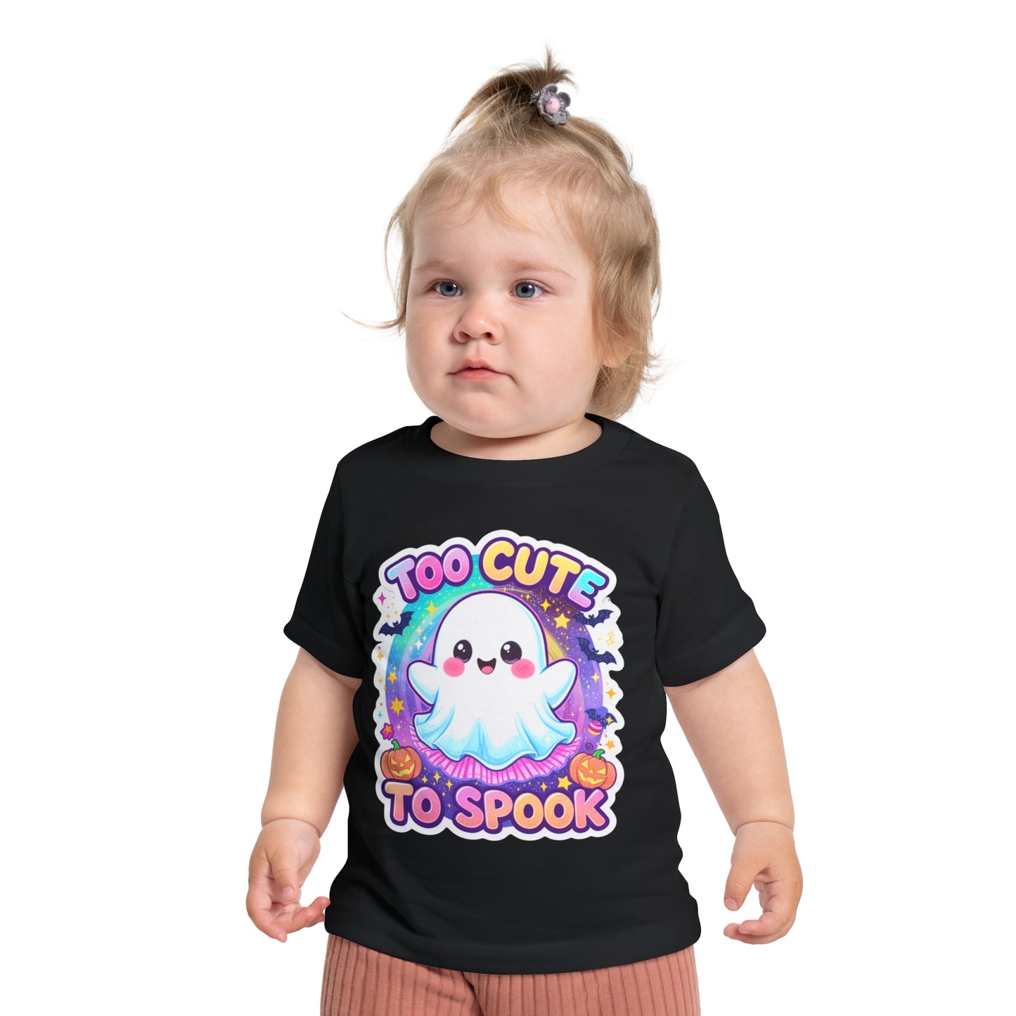 Too Cute to Spook Baby T-Shirt, Halloween Baby Shirt, Ghost Design Top, Toddler Costume Tee, Cute Kids Halloween Apparel
