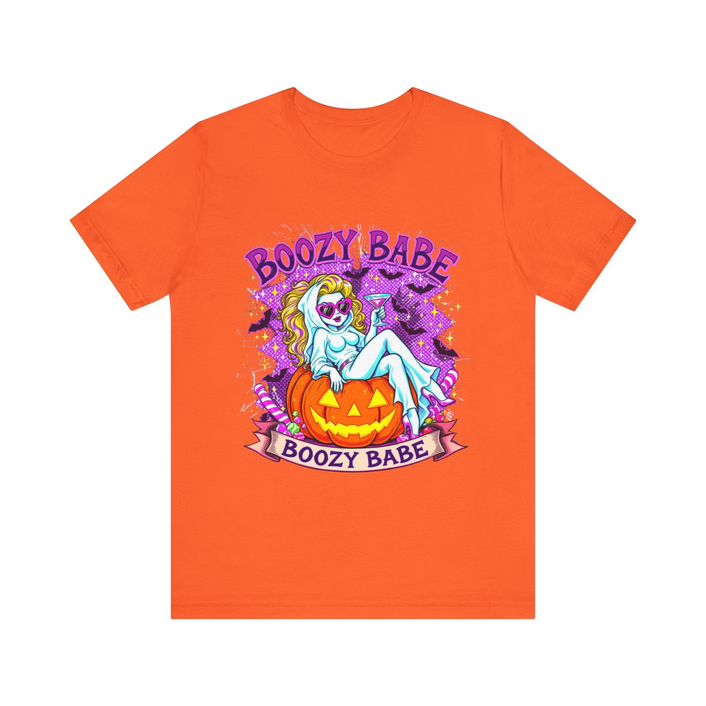 Boozy Babe Ghost T-Shirt, Halloween Shirt, Spooky Tee, Funny Ghost Top, Halloween Party Costume