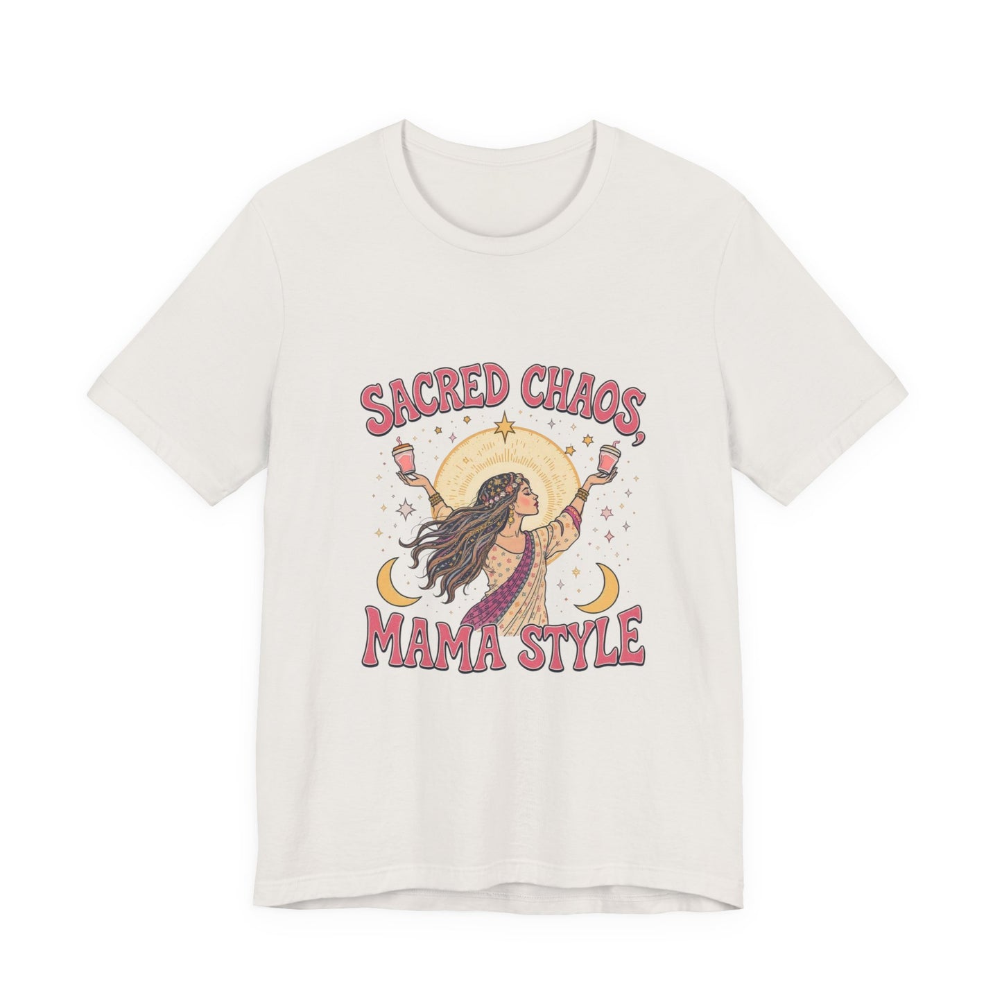 Sacred Chaos Mama Style Unisex Tee | Boho Shirt for Moms | Gift for Mothers Day, Birthday, or Self-Care Sunday