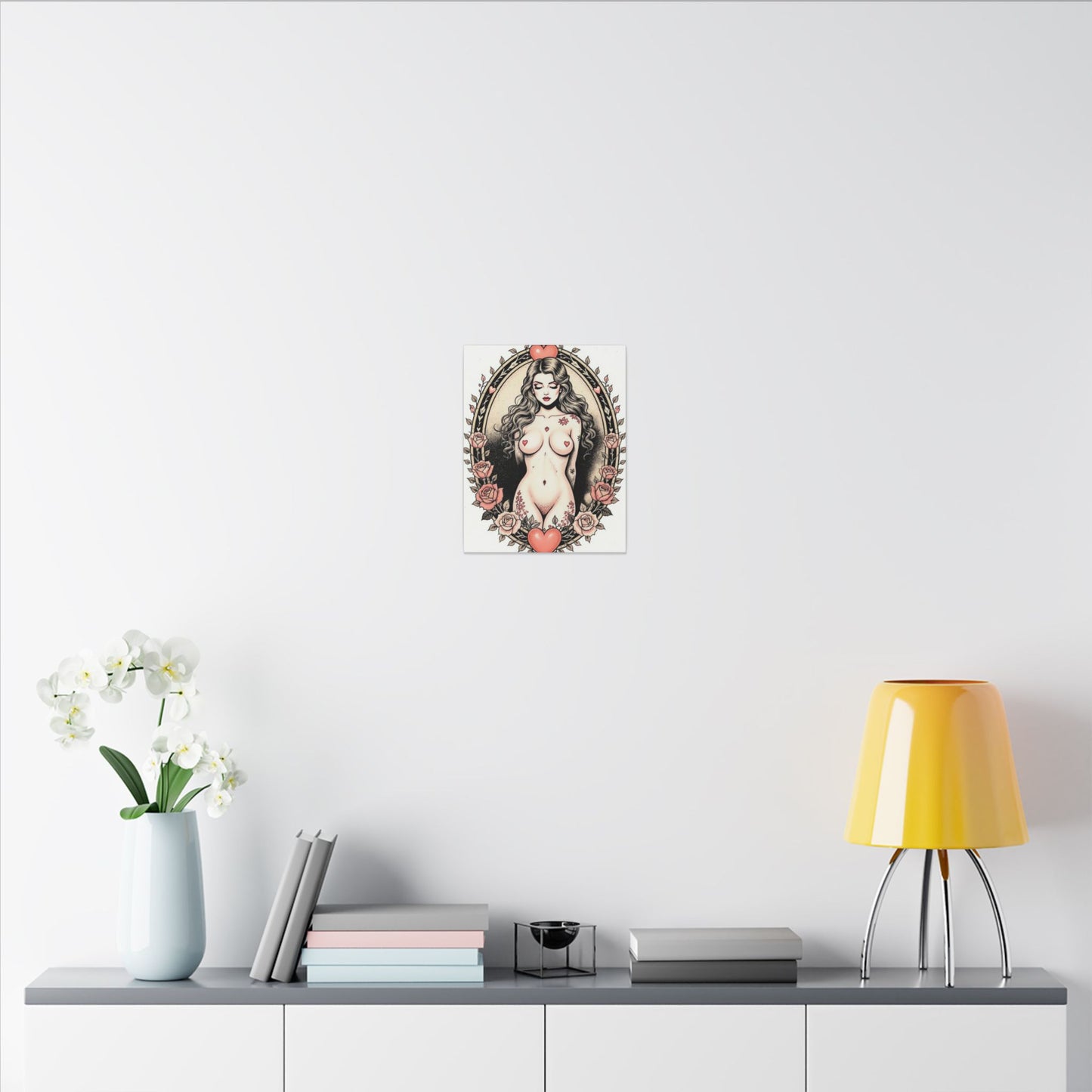 Elegant Art Canvas Print, Wall Decor, Bedroom Art, Romantic Gift, Valentine's Day Decor, Unique Home Décor