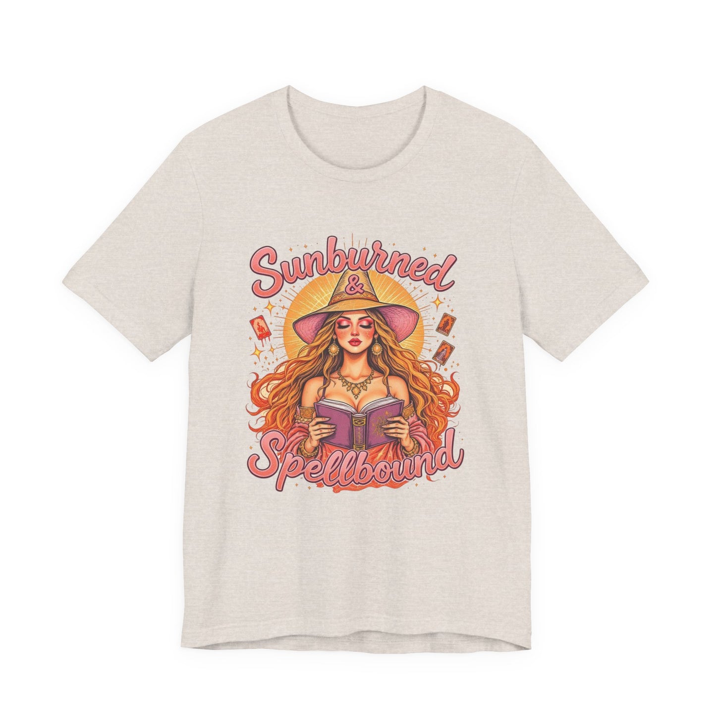 Sunburned Spellbound Tee, Summer Vibes T-Shirt, Beach Lover Gift, Casual Wear, Feminine Graphic Tee, Fun Gift Idea