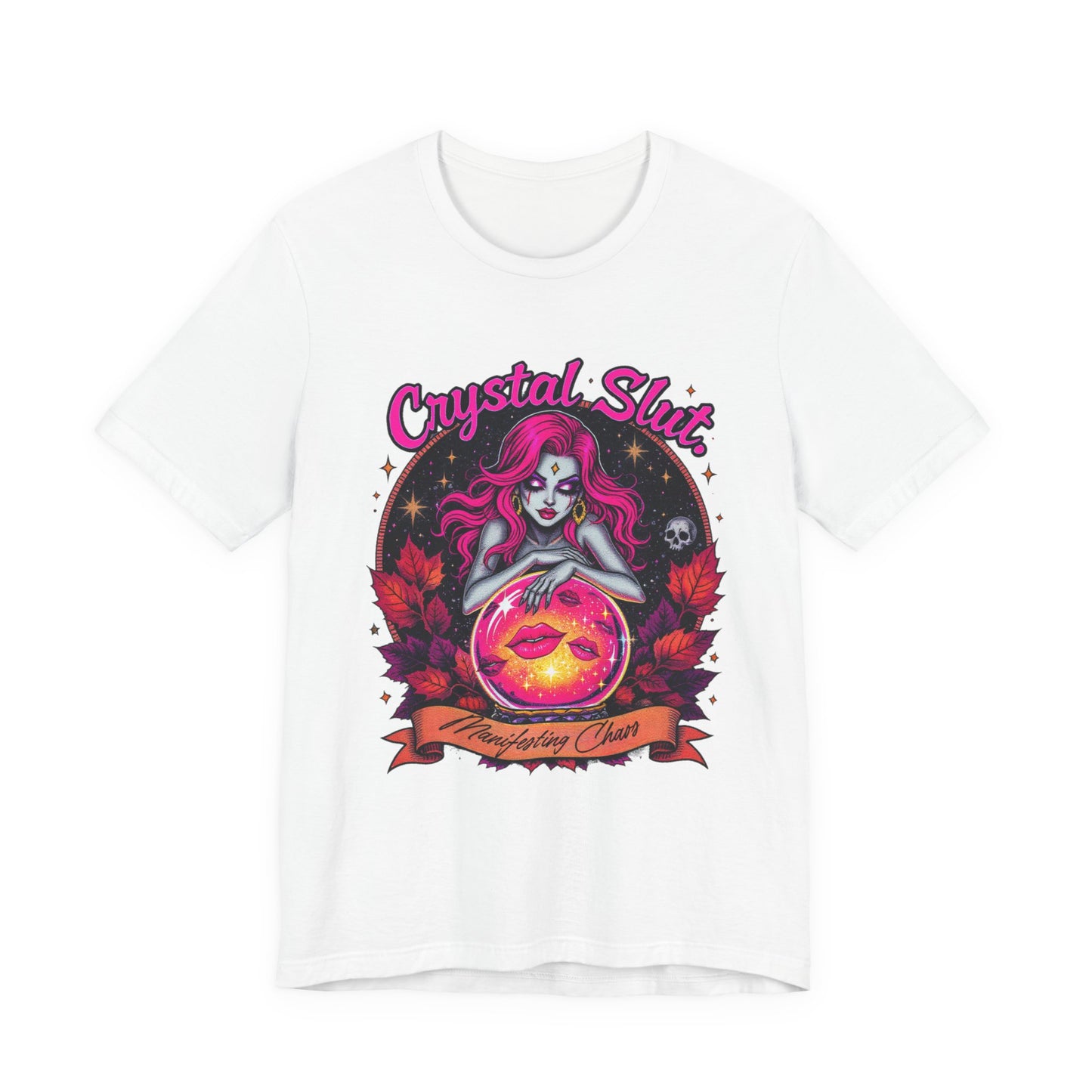 Crystal Slut Graphic Tee, Fun Halloween Shirt, Spooky Season Apparel, Gift for Witch Lovers, Unisex Halloween T-Shirt