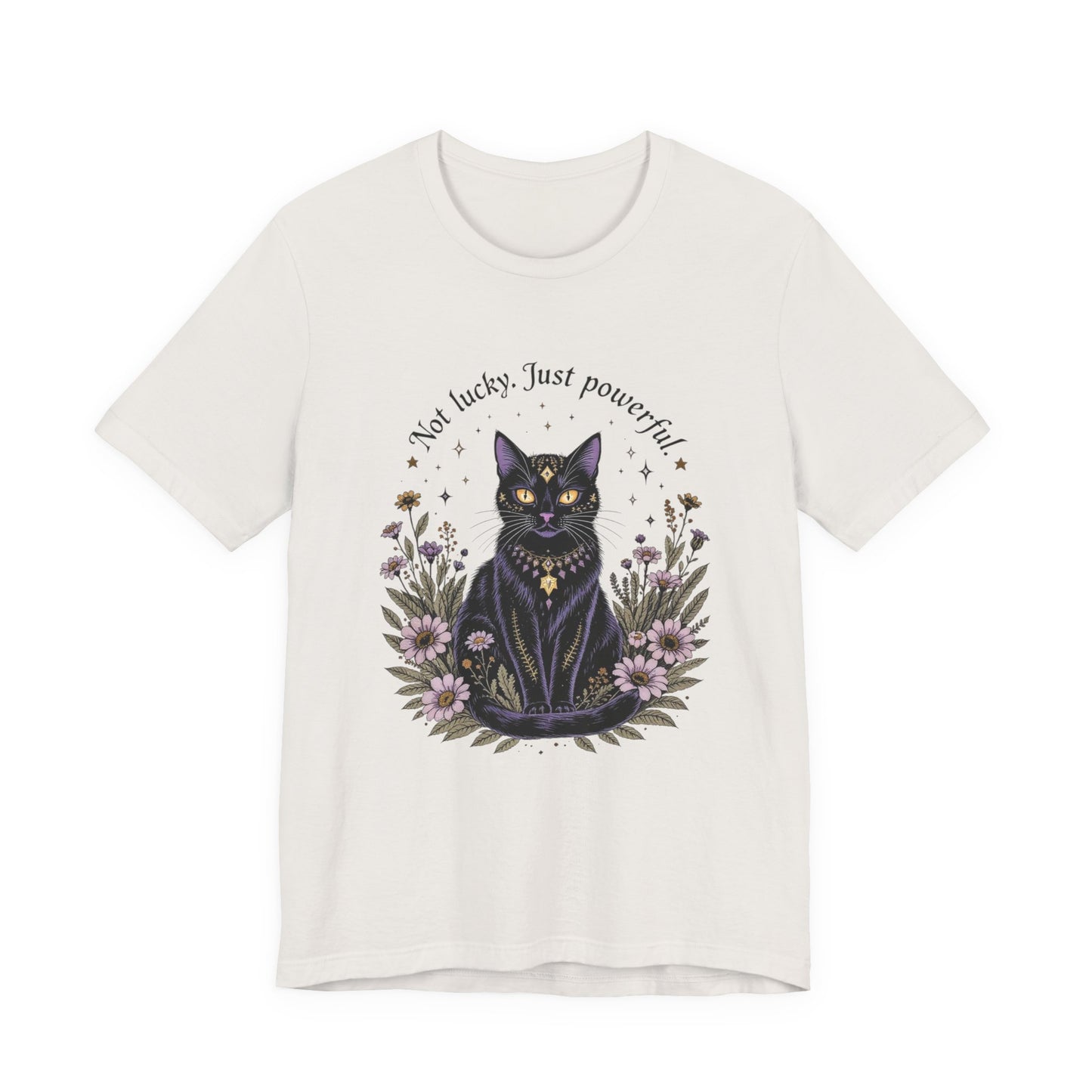 Mystical Cat Power T-Shirt | Witchy Graphic Tee | Unisex Shirt | Gift for Cat Lovers | Halloween Apparel | Everyday Wear