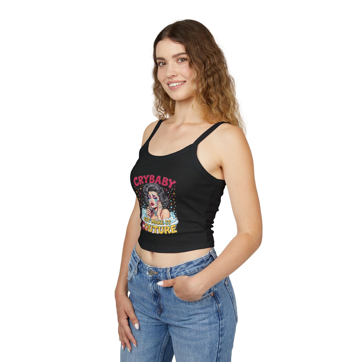 Couture Crybaby Tank Top, Women's Sleeveless Tee, Edgy Grunge Cami, Trendy Fashion Shirt, Cool Streetwear Vest