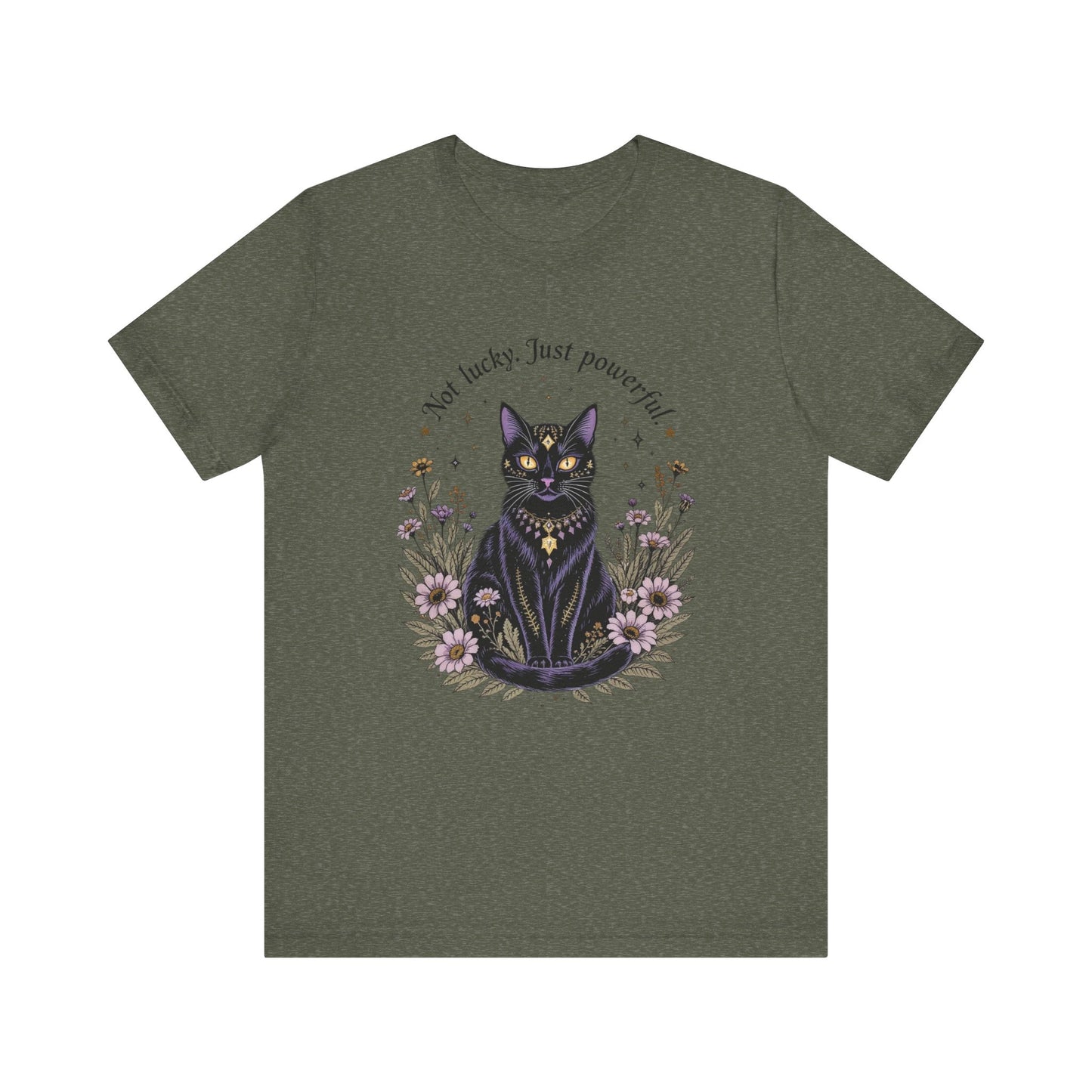 Mystical Cat Power T-Shirt | Witchy Graphic Tee | Unisex Shirt | Gift for Cat Lovers | Halloween Apparel | Everyday Wear