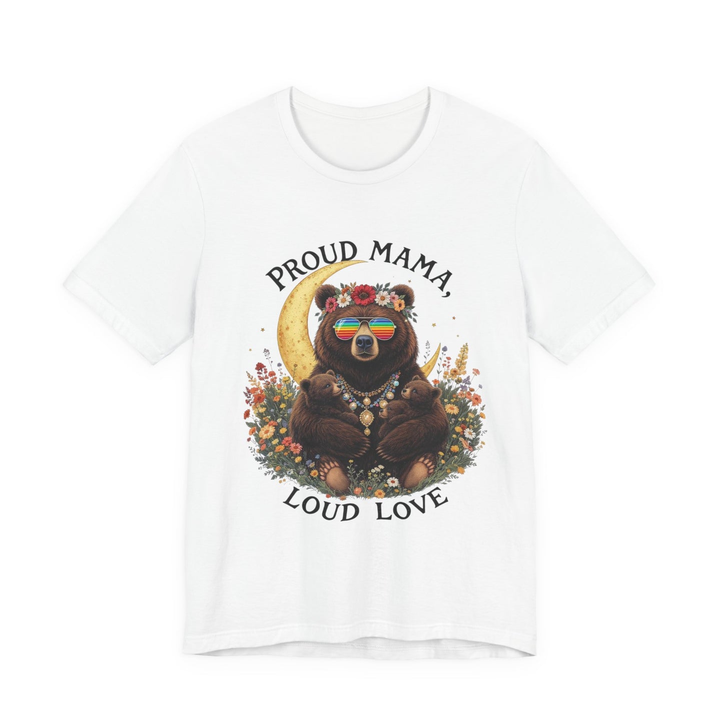 Proud Mama Bear Tee, Bear Lovers T-Shirt, Nature Lover Shirt, Fun Graphic Tee, Gift for Mom, Casual Summer Attire