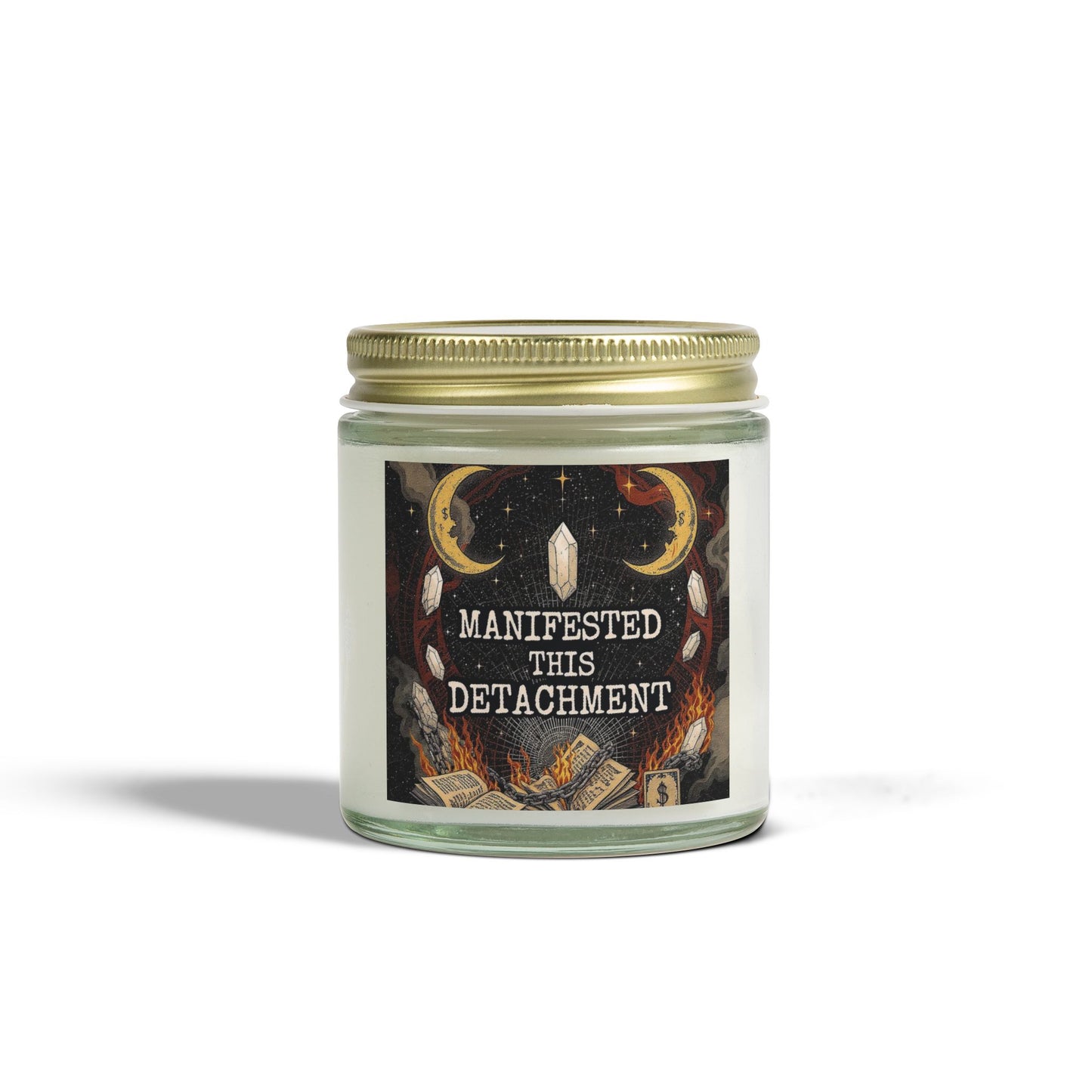Manifested Detachment Scented Candle, Aromatherapy Gift, Home Decor, Crystal Energy, Meditation Essential