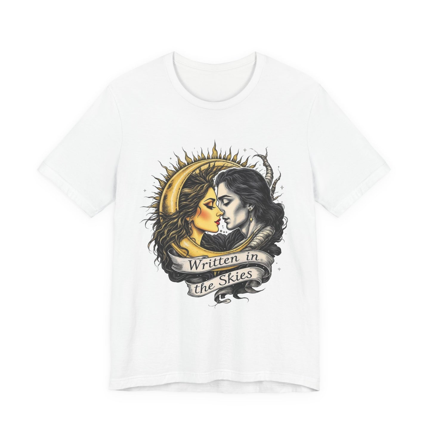 Celestial Love Unisex Tee | Written in the Skies T-Shirt, Astrology Shirt, Romantic Gift, Couple Matching Tee, Unique Graphic Tee